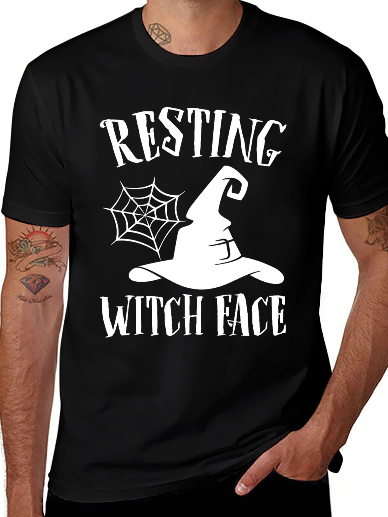 Resting Witch Face Halloween T-Shirt