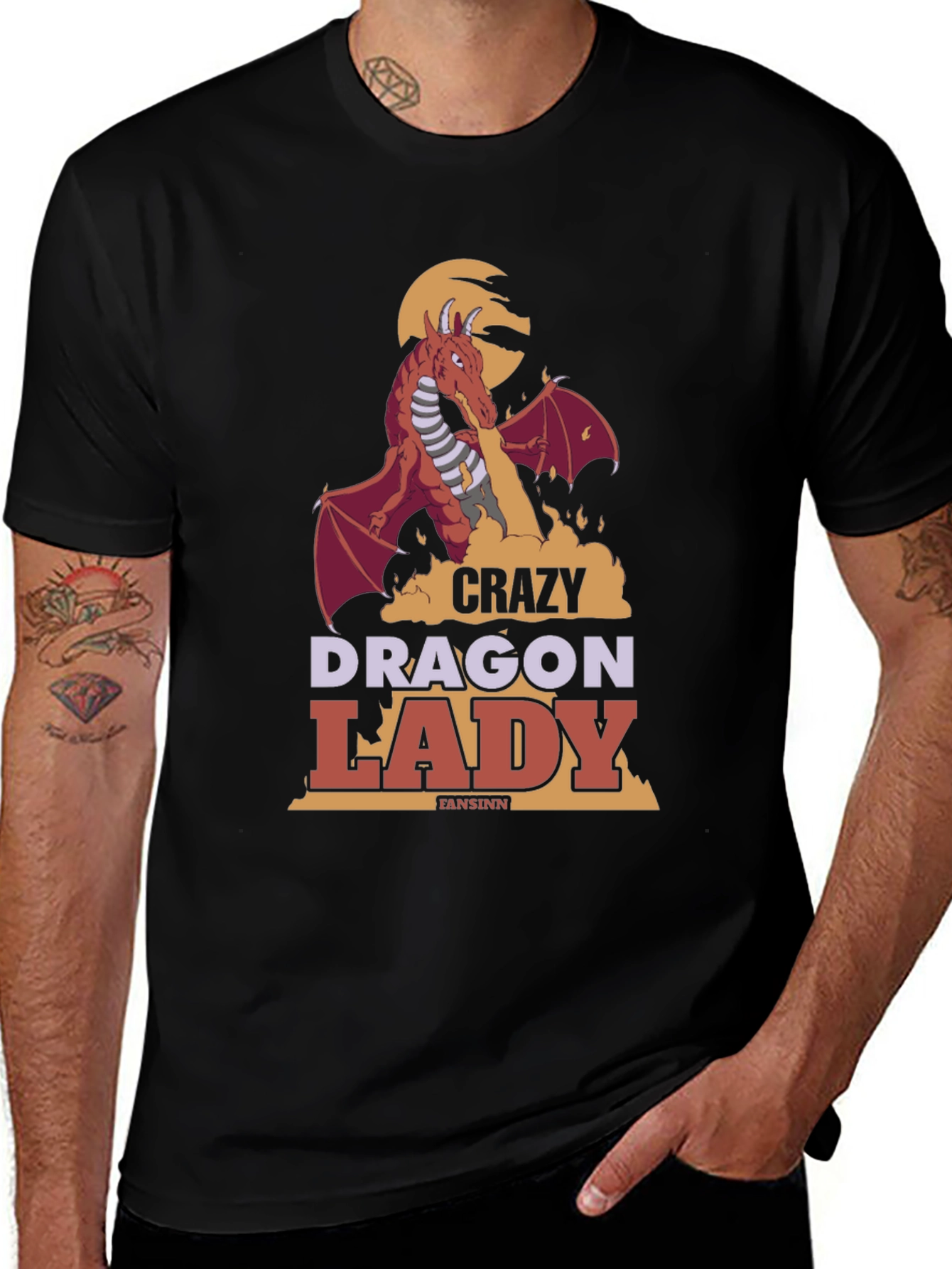 Variant 24 of Crazy Dragon Lady T-Shirt