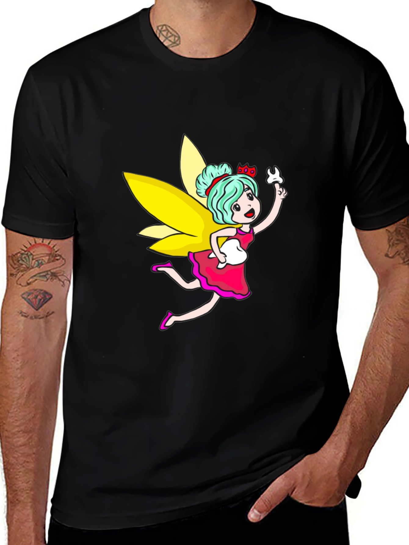 Variant 24 of Tooth Fairy Graphic Black T-Shirt