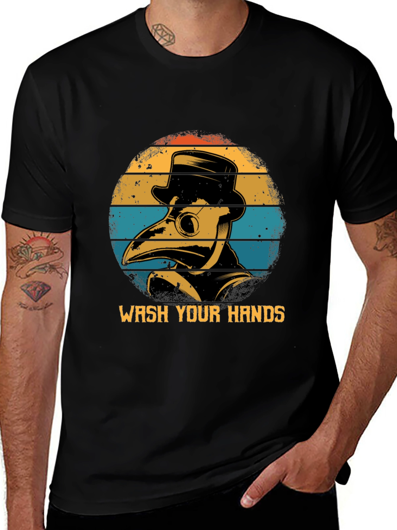 Variant 11 of Plague Doctor Wash Your Hands Graphic T-Shirt