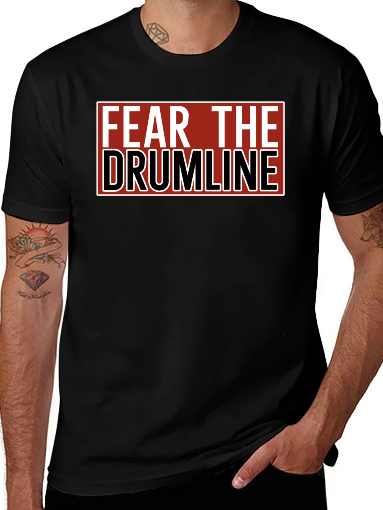 Variant 22 of Fear The Drumline Black Graphic T-Shirt