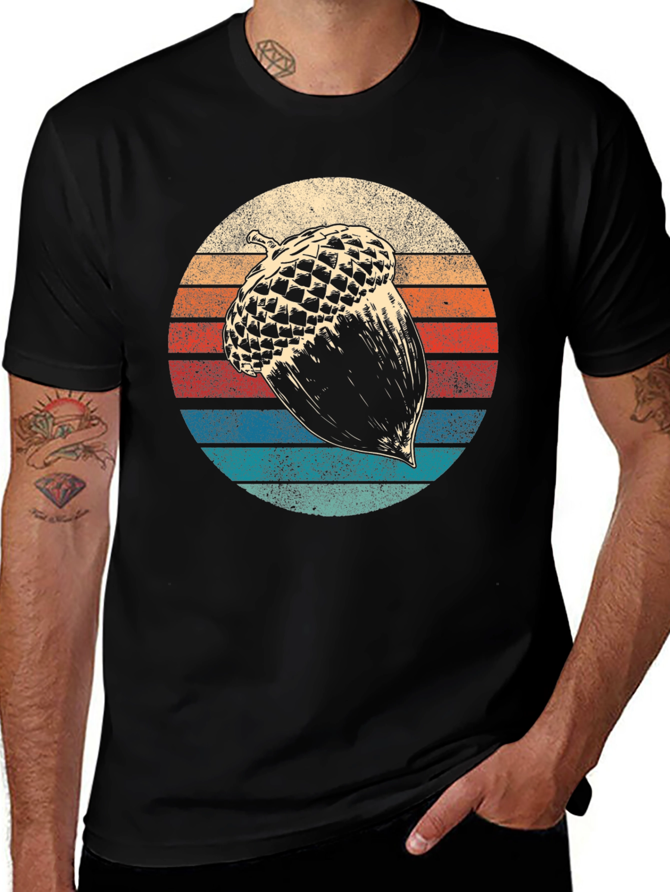 Variant 5 of Vintage Acorn Graphic Tee - Retro Style
