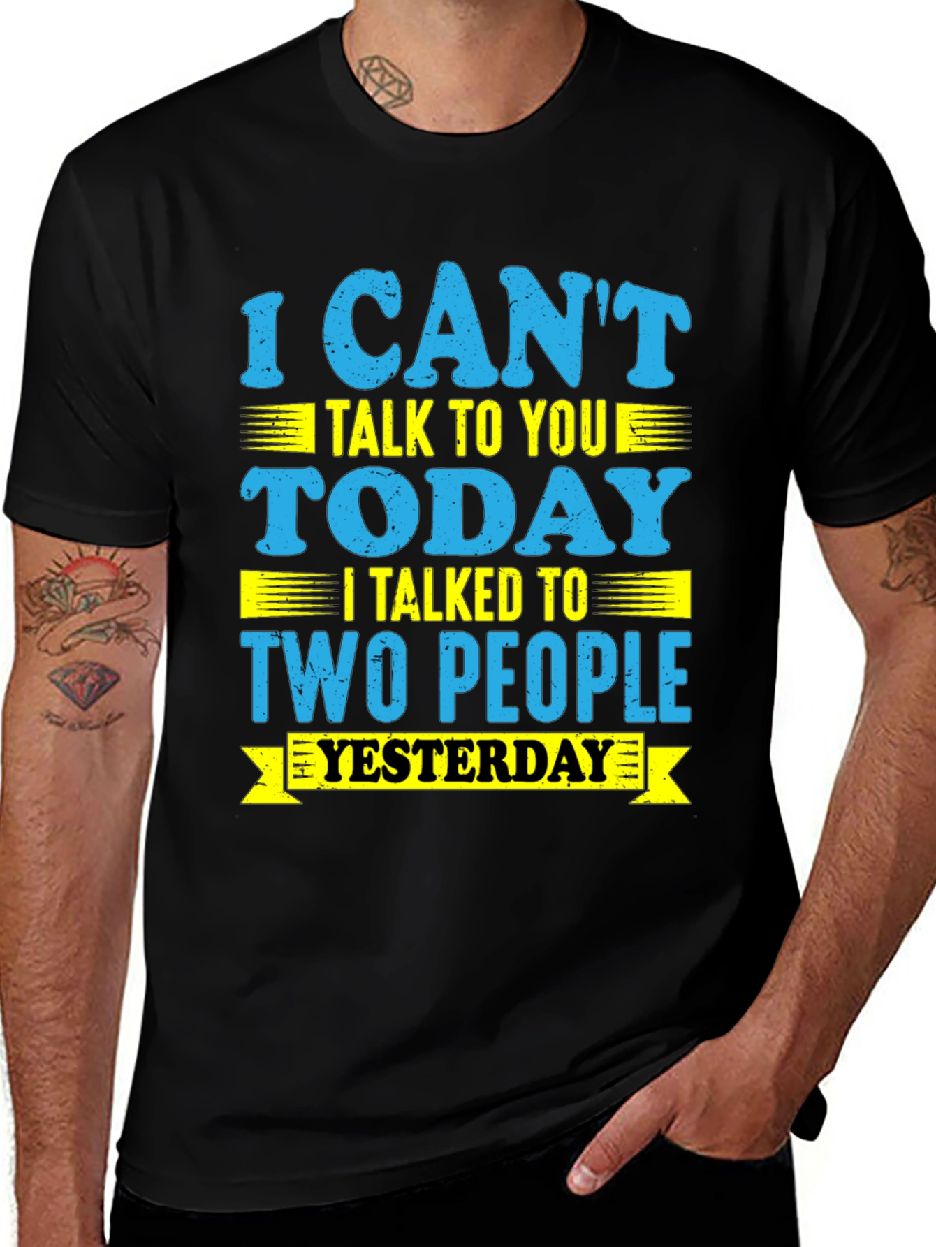 Variant 3 of Funny 'I Can't Talk Today' Graphic Tee