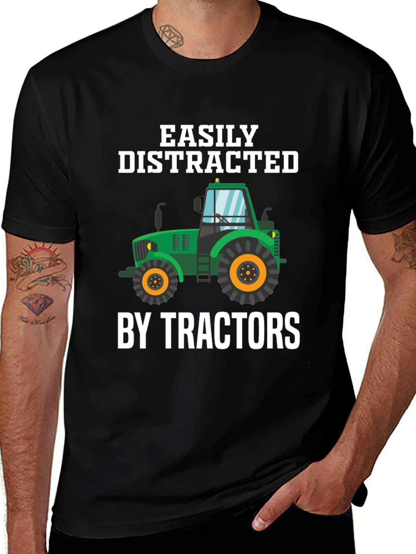 Easily Distracted By Tractors Tee