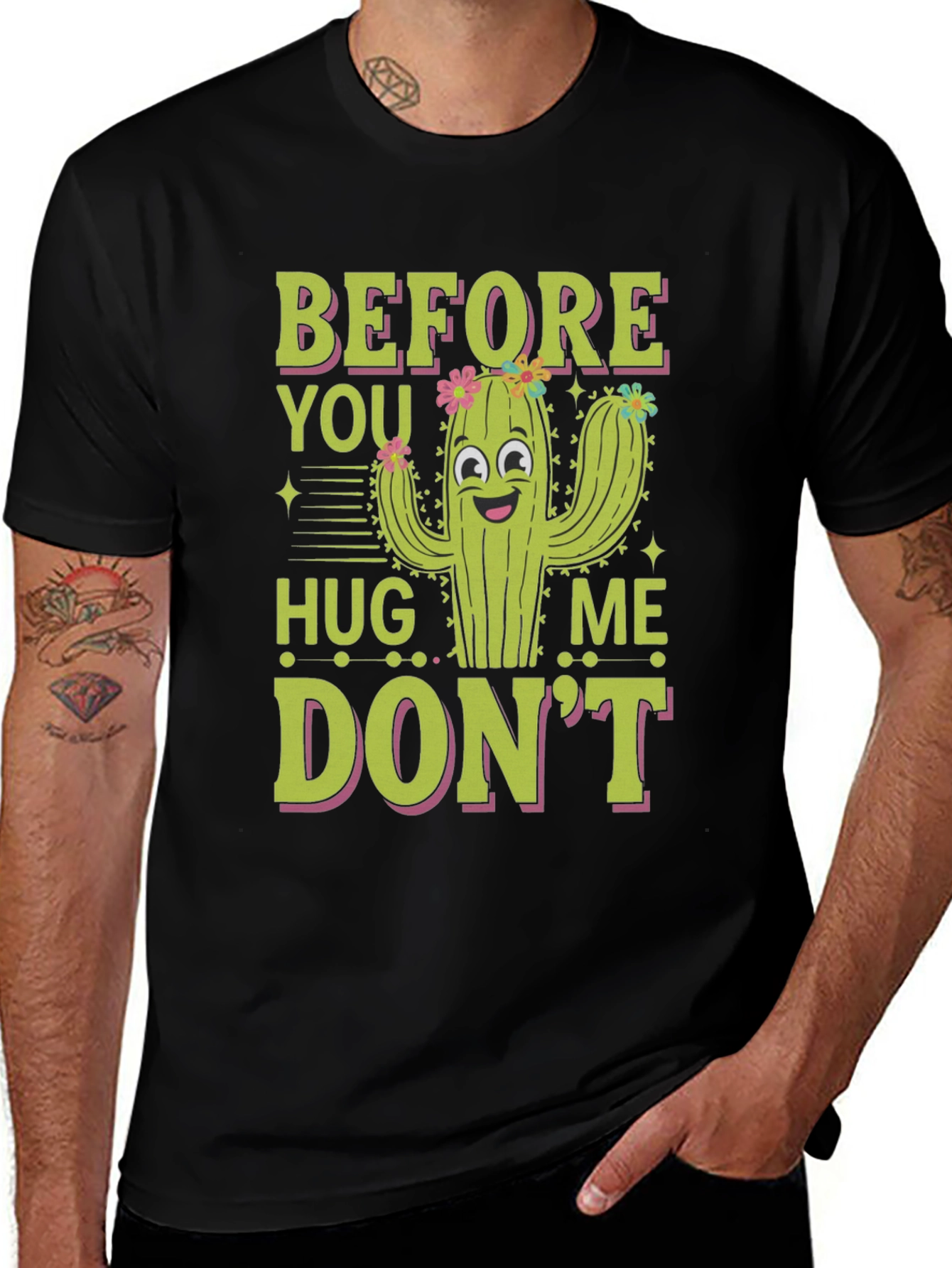 Variant 20 of Funny Cactus Graphic T-Shirt