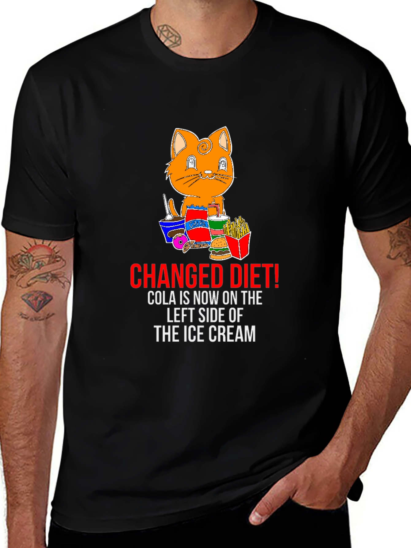 Variant 23 of Changed Diet Funny Graphic T-Shirt