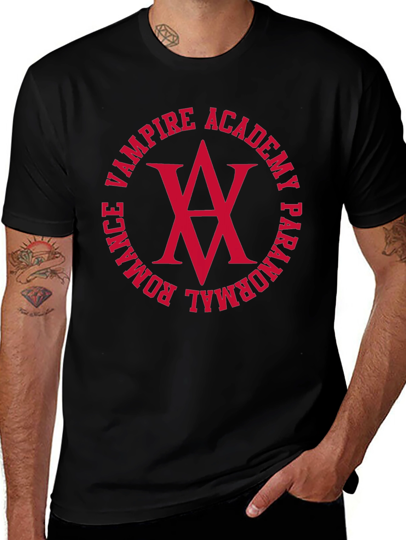 Black Vampire Academy Graphic T-Shirt - Romance Paranormal main image