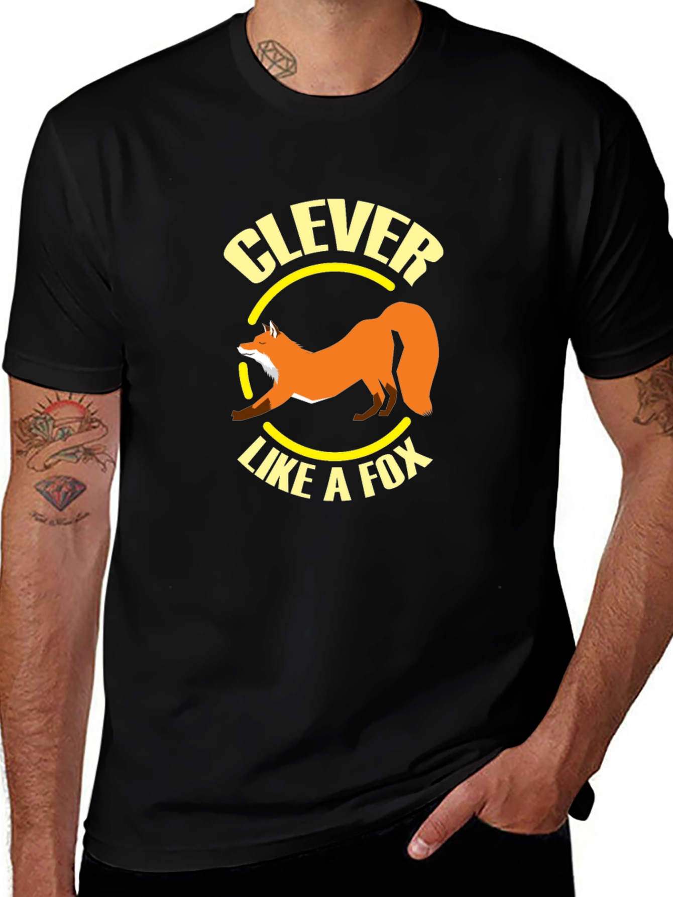 Variant 21 of Clever Like a Fox T-Shirt - Funny Animal Graphic Tee