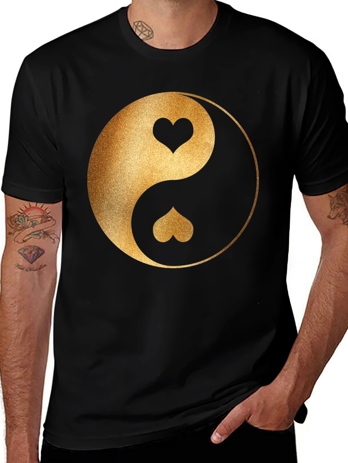 Variant 18 of Yin Yang Heart Graphic Tee