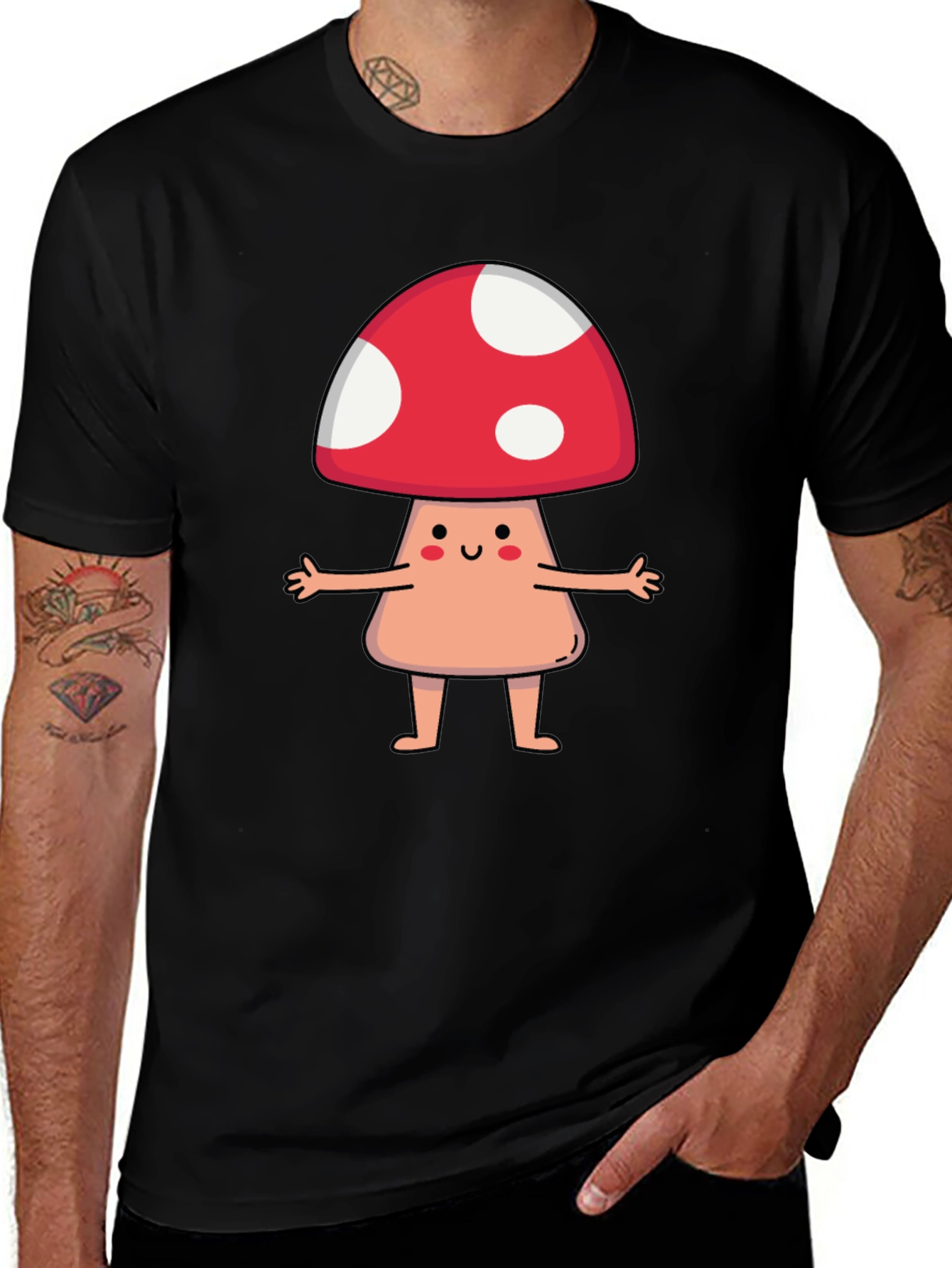 Mushroom Character Graphic Tee