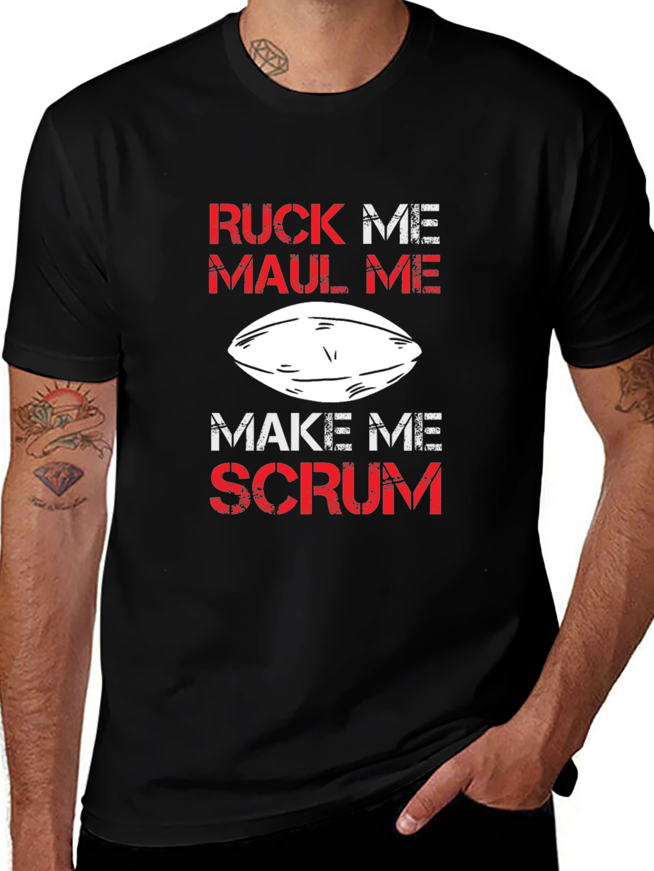 Variant 2 of Ruck Me Maul Me Rugby Graphic Tee