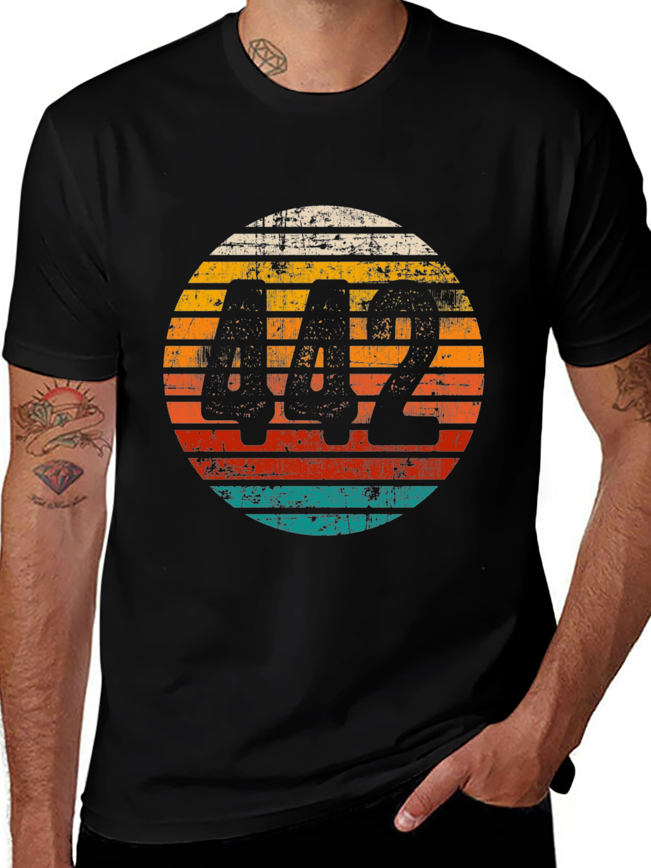 Variant 7 of Retro 442 Graphic Tee - Vintage Style Design