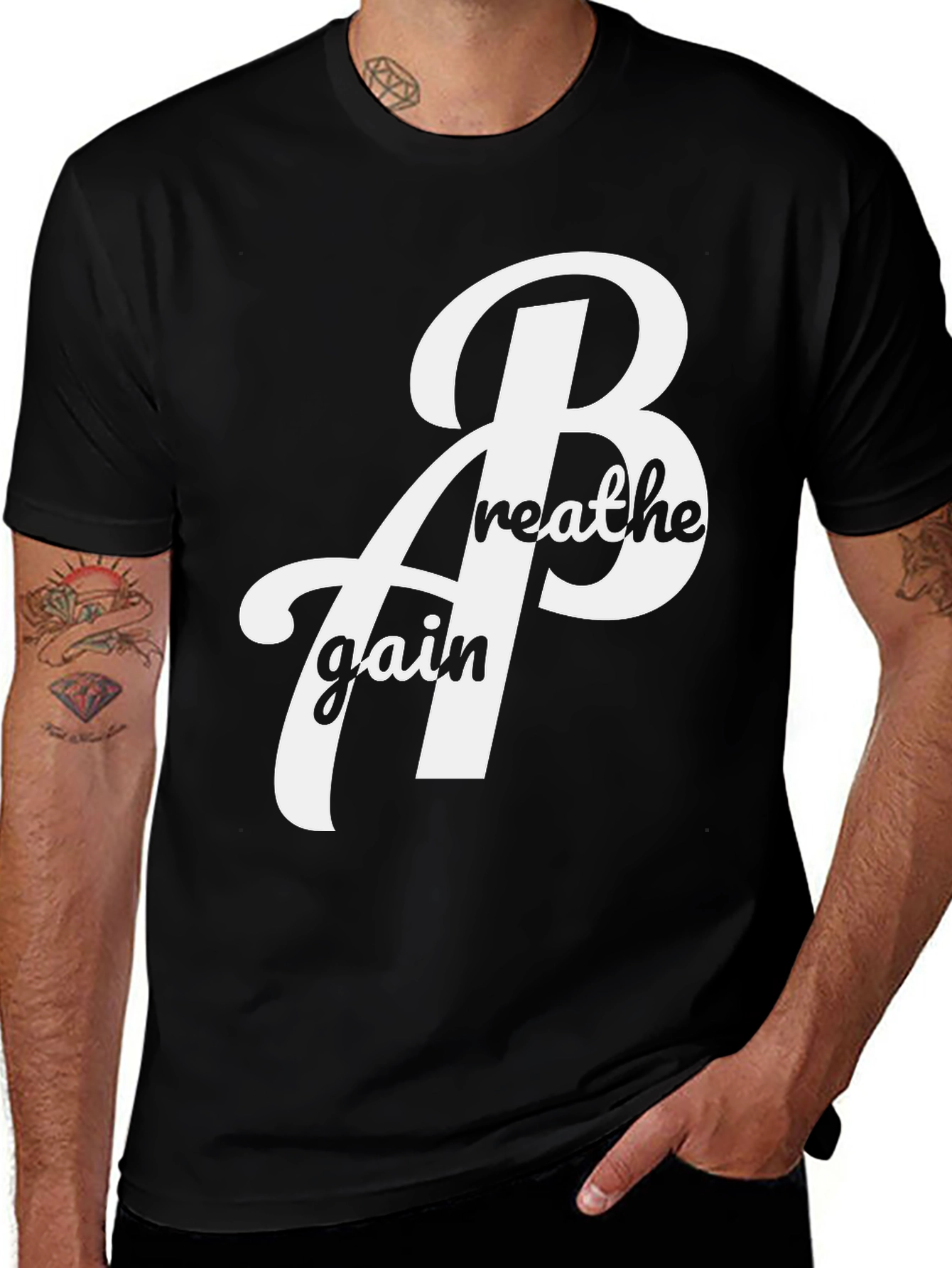 Variant 16 of Breathe Again Black Graphic Tee Shirt