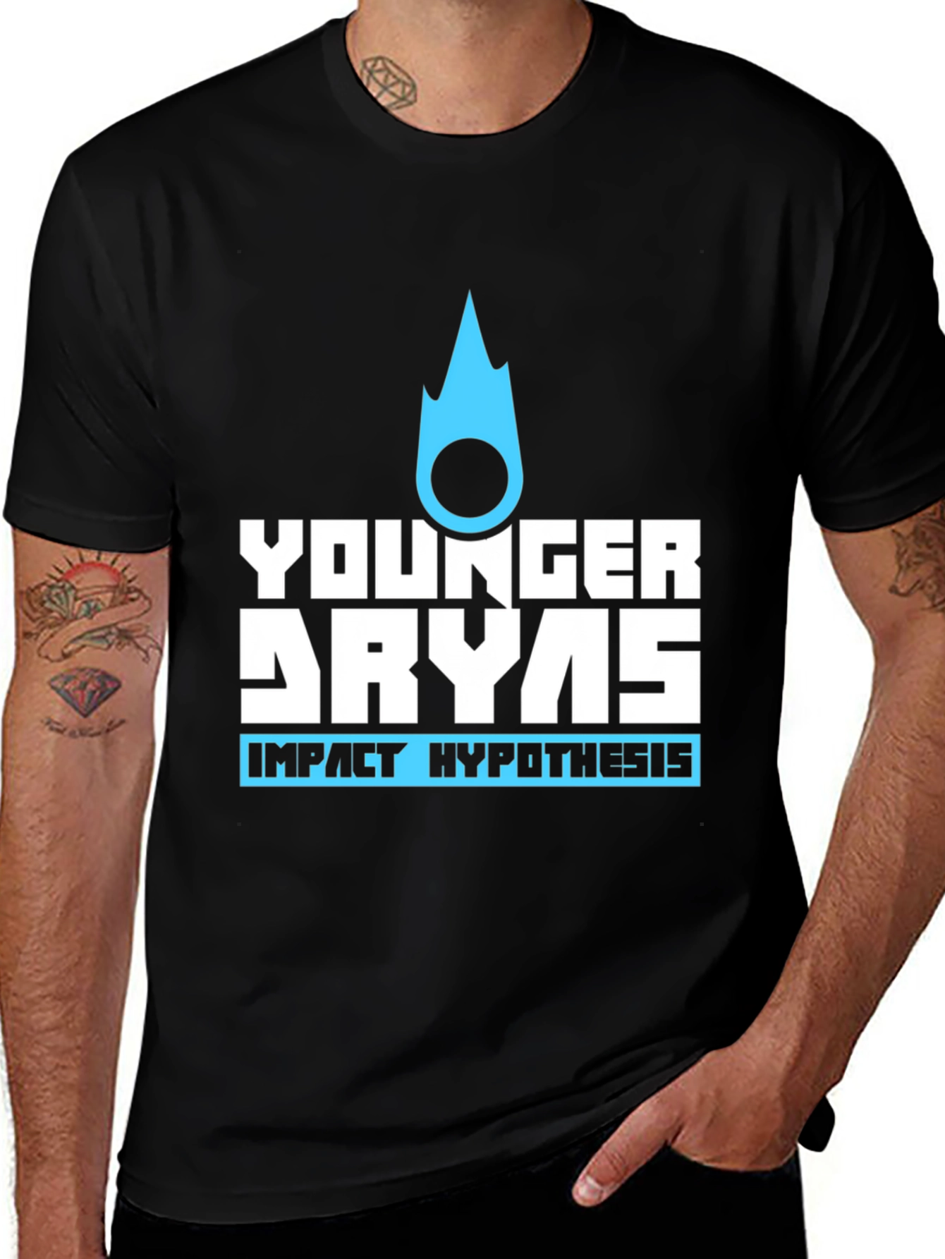 Variant 19 of Younger Dryas Impact Hypothesis Graphic Tee - Black
