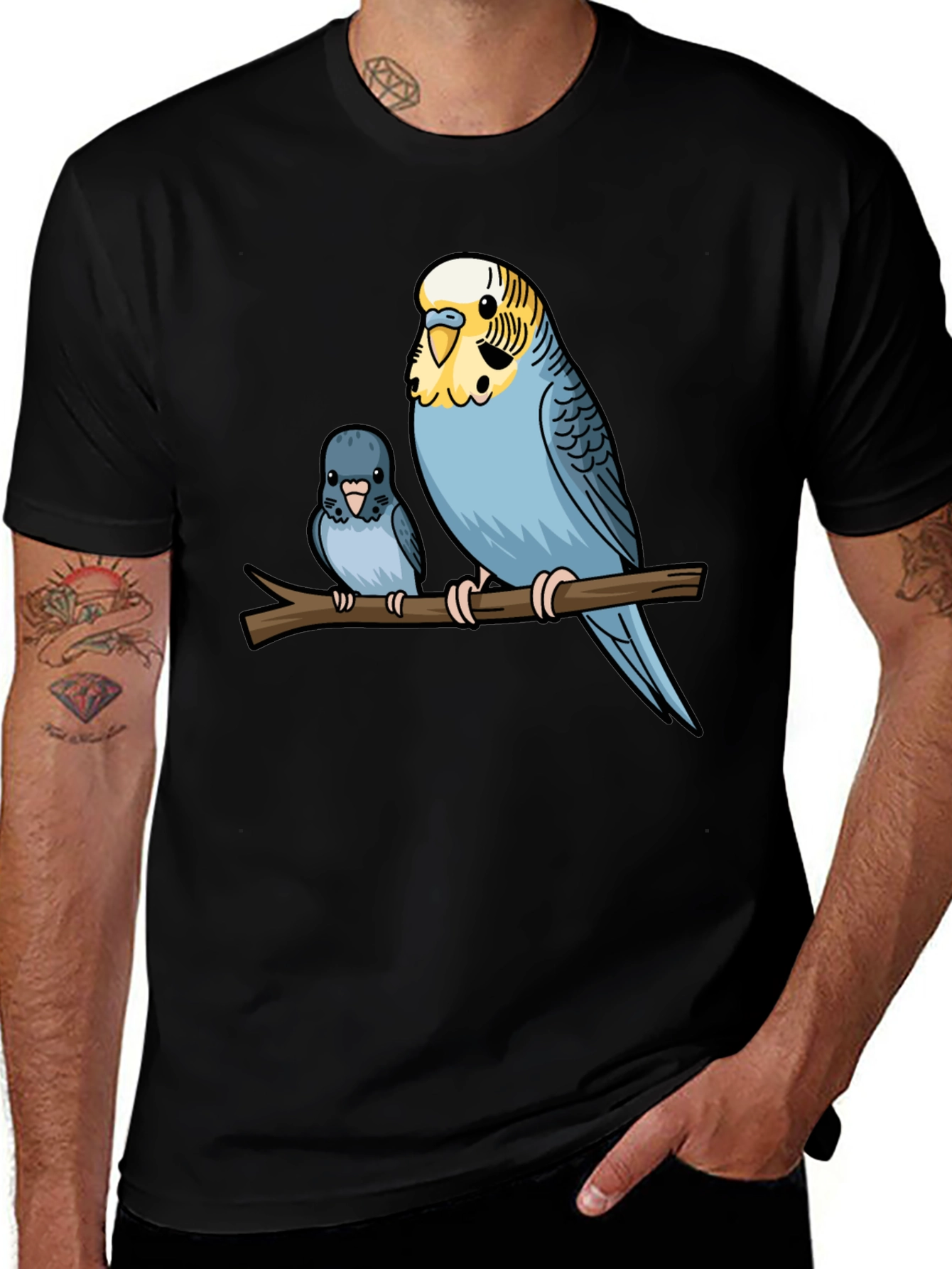 Variant 22 of Parakeet Bird Graphic T-Shirt