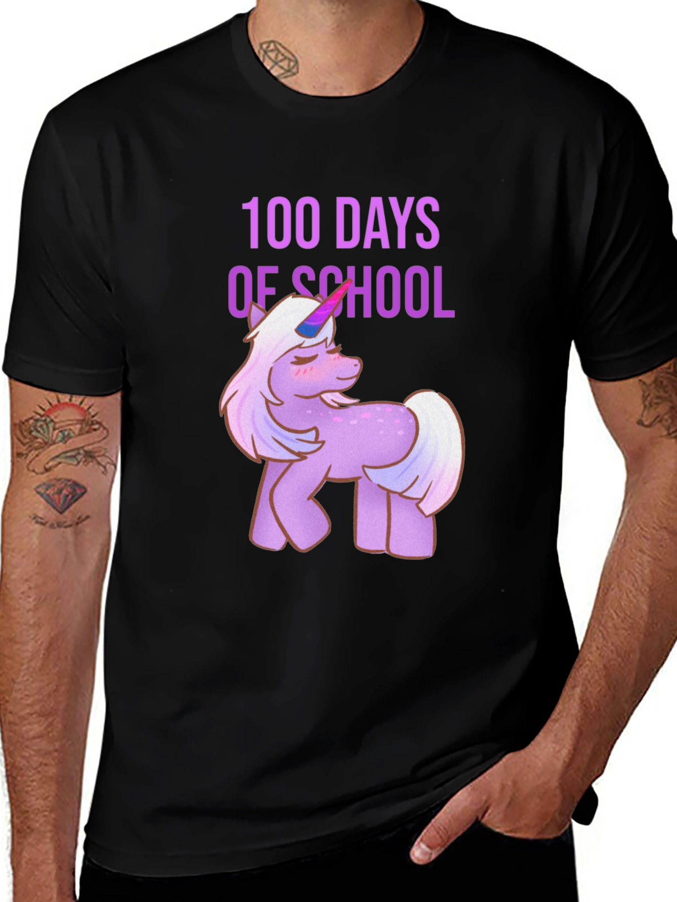 Variant 10 of 100 Days of School Unicorn T-Shirt