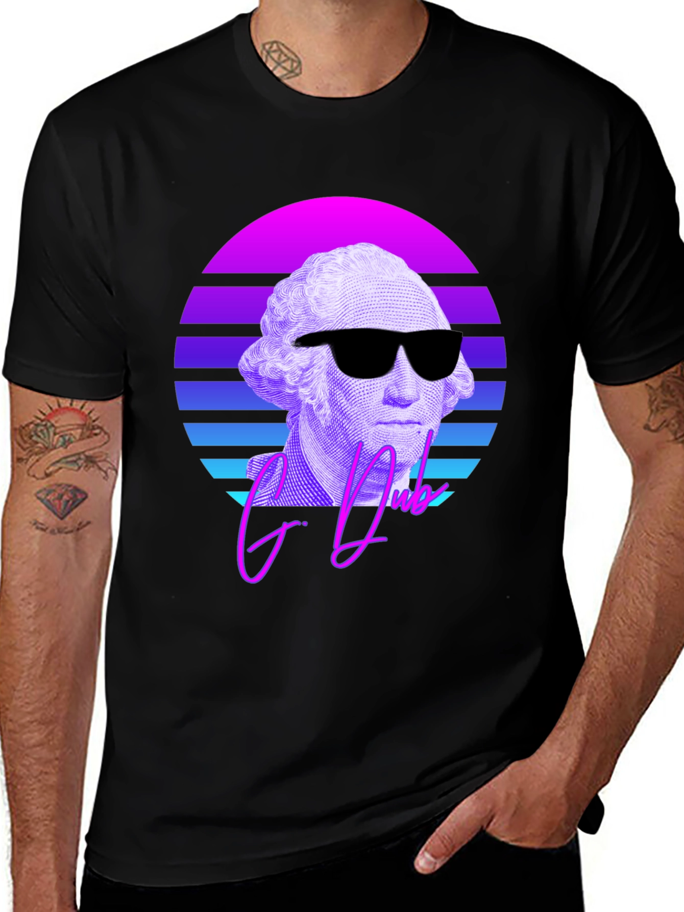 Variant 11 of Retro Washington T-Shirt - Cool Presidential Style