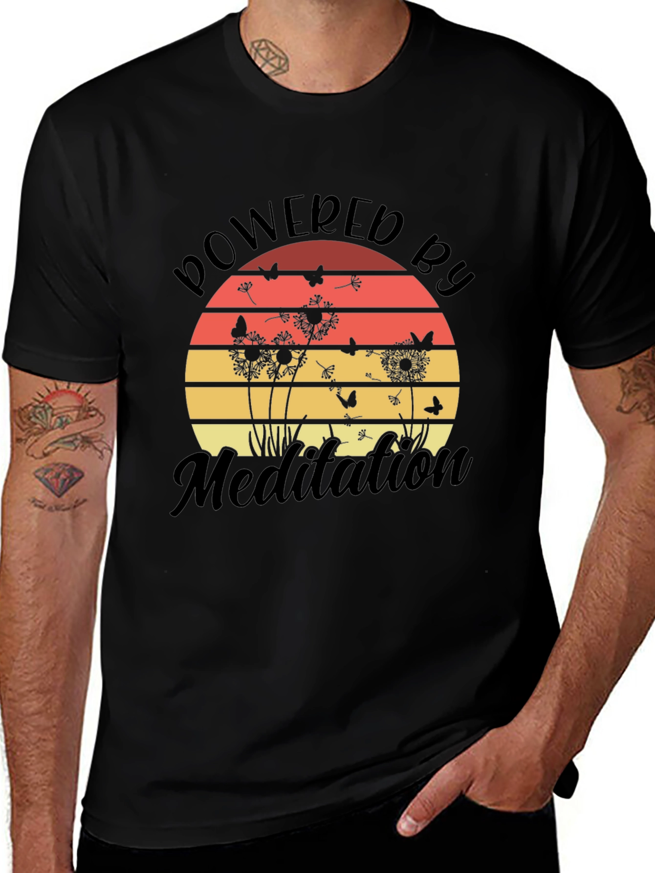 Meditation Powered Sunset Tee