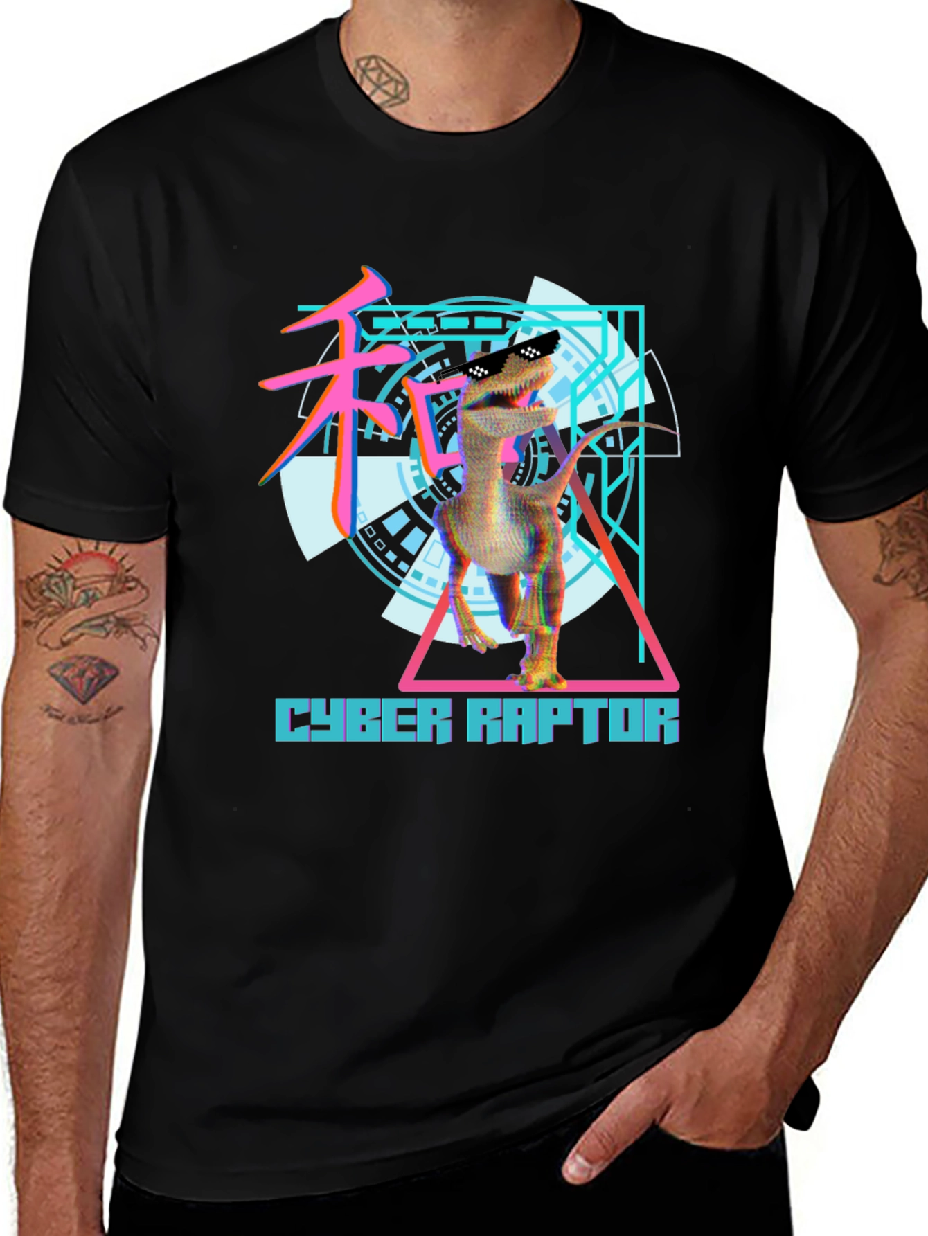 Variant 9 of Cyber Raptor Graphic T-Shirt