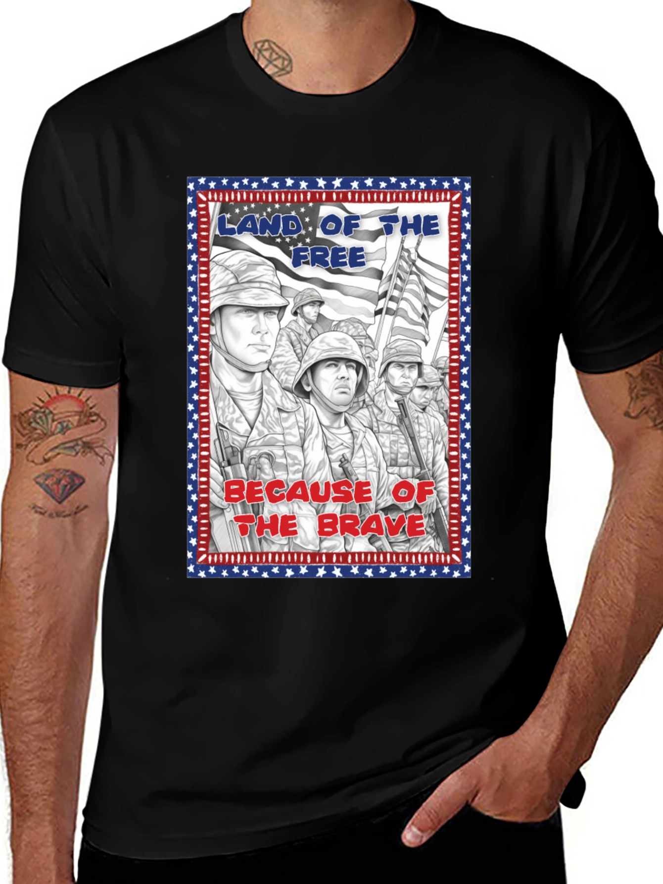Variant 28 of Land of the Free Patriotic T-Shirt