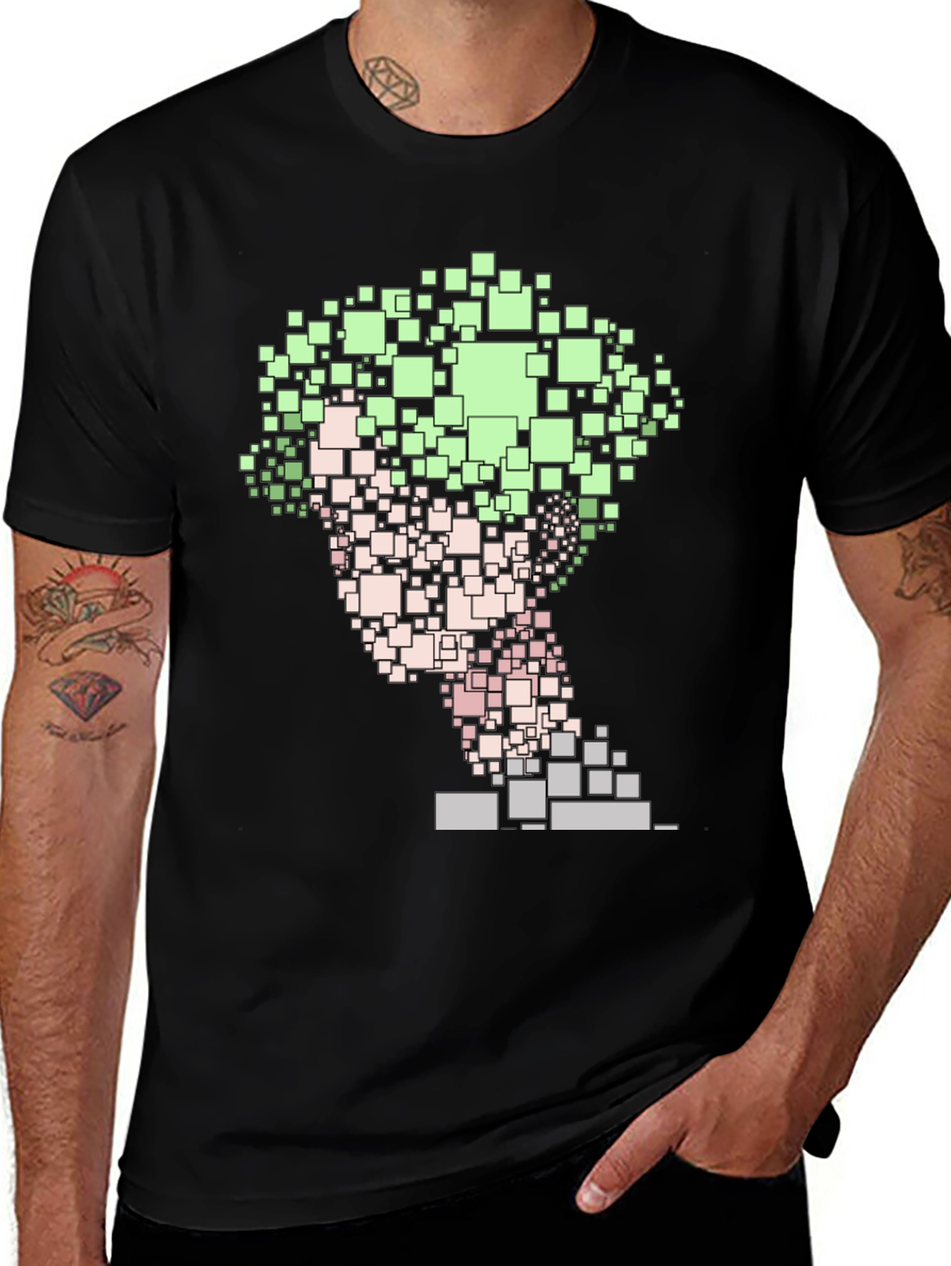 Variant 16 of Abstract Pixel Art T-Shirt - Stylish Graphic Tee