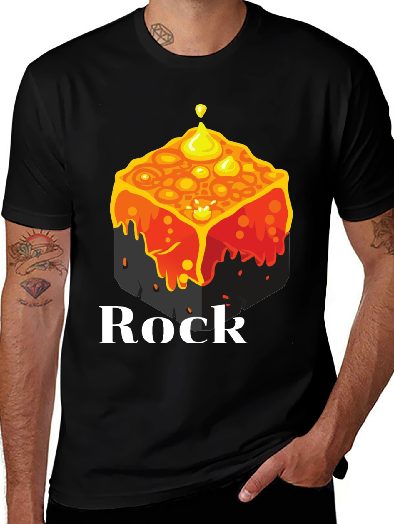 Variant 12 of Funny Lava Rock Graphic Tee - Cool Gamer Shirt