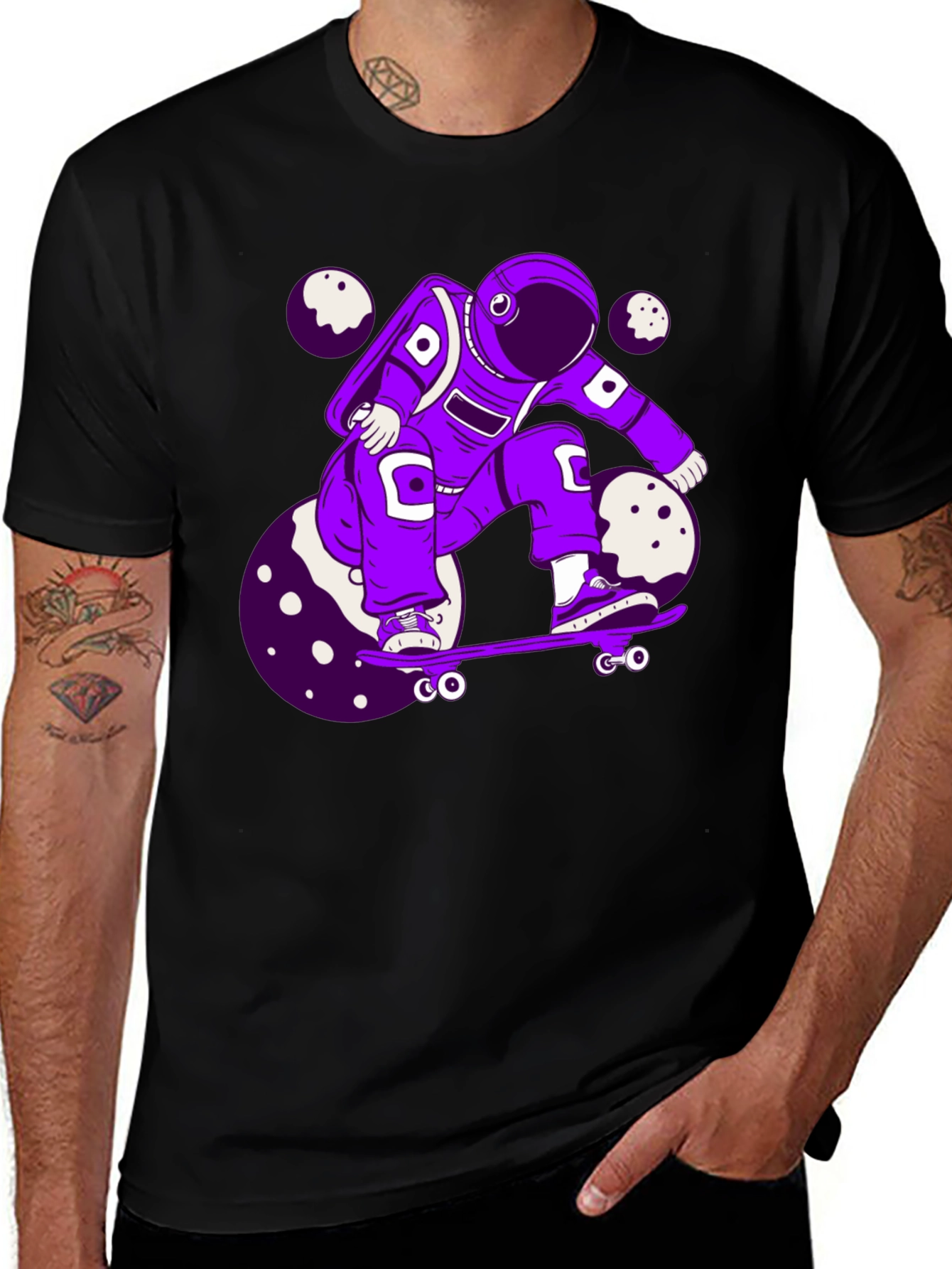 Variant 22 of Astronaut Skateboard Graphic Tee
