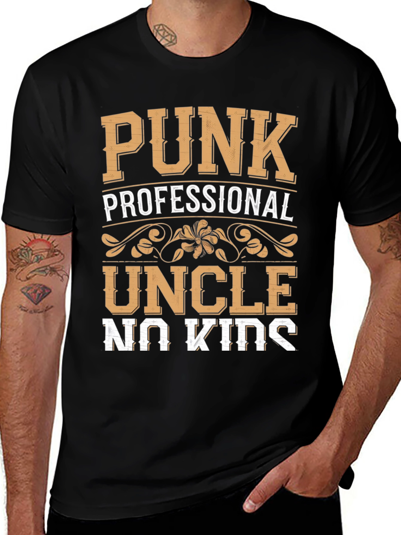 Variant 21 of Punk Professional Uncle - No Kids T-Shirt