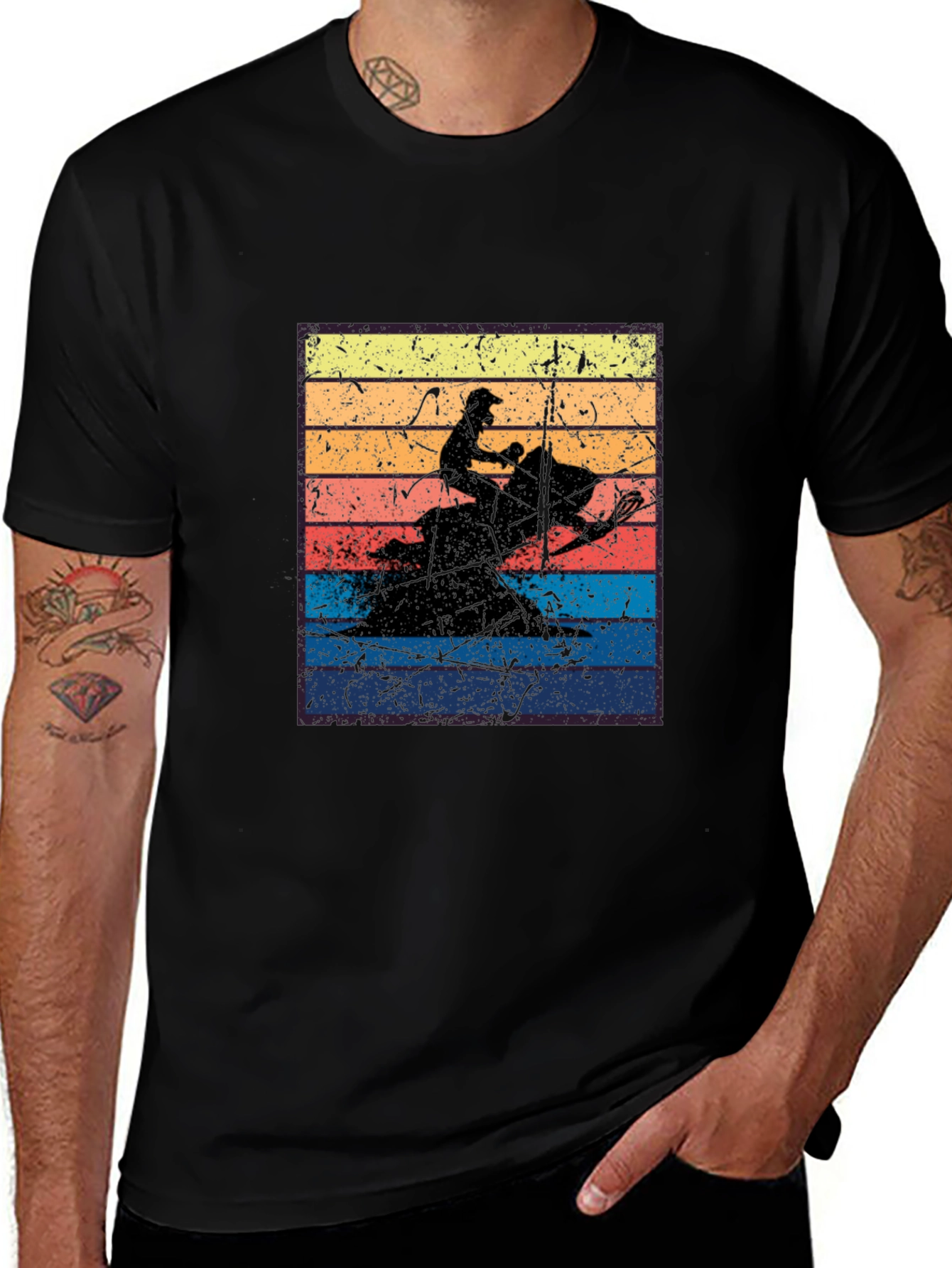 Variant 29 of Retro Snowmobile Silhouette Tee