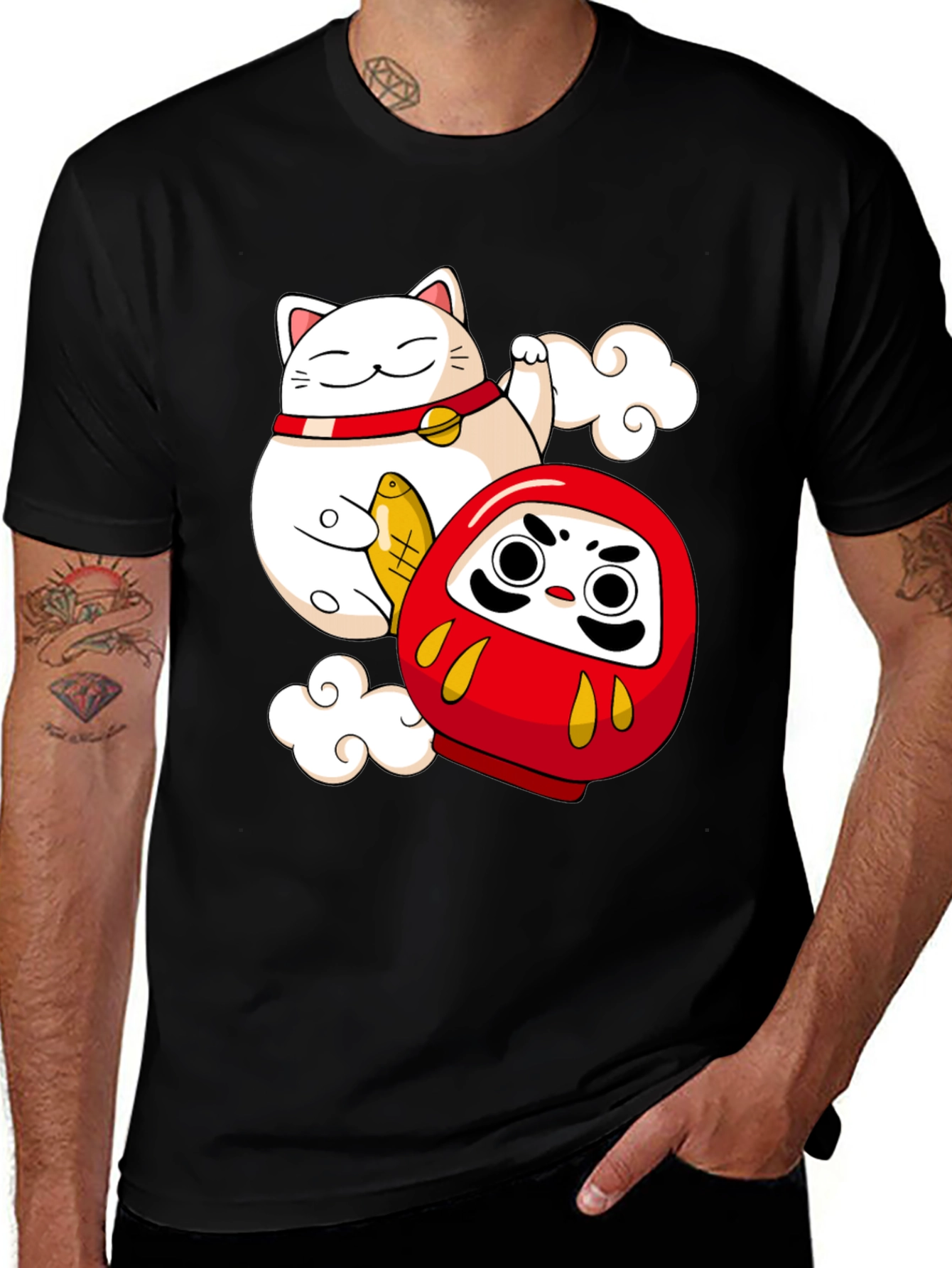 Variant 26 of Lucky Cat Daruma Graphic Tee