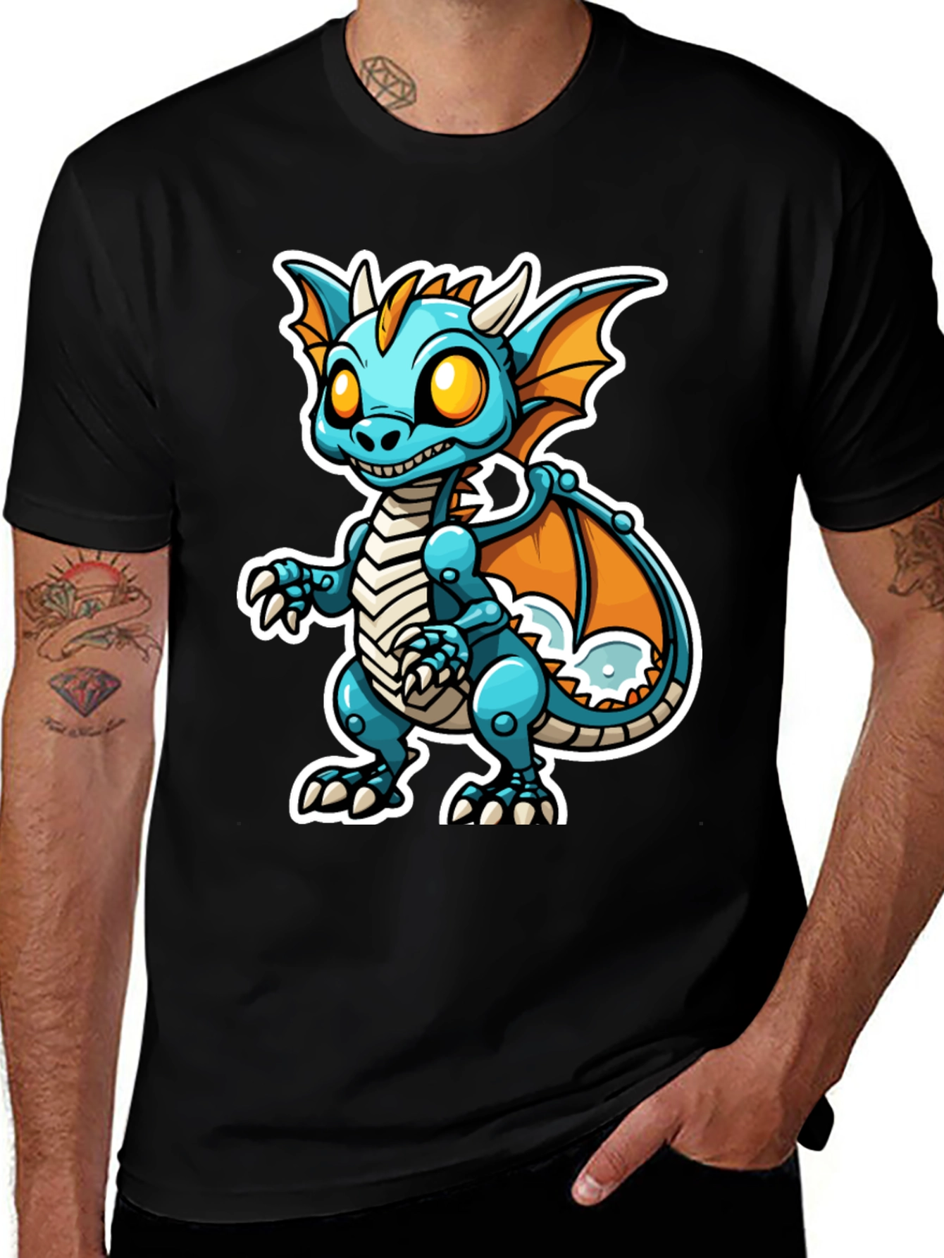 Variant 23 of Cute Cartoon Dragon Graphic T-Shirt
