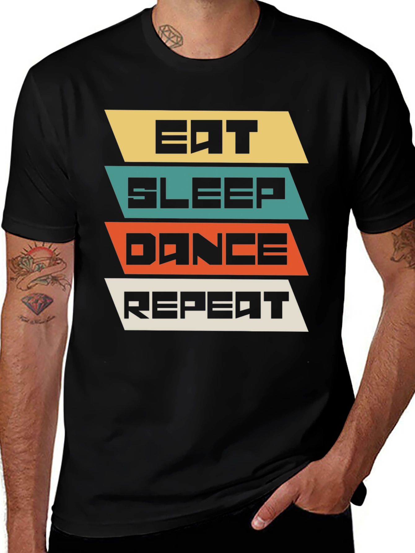 Variant 6 of Eat Sleep Dance Repeat Graphic Tee
