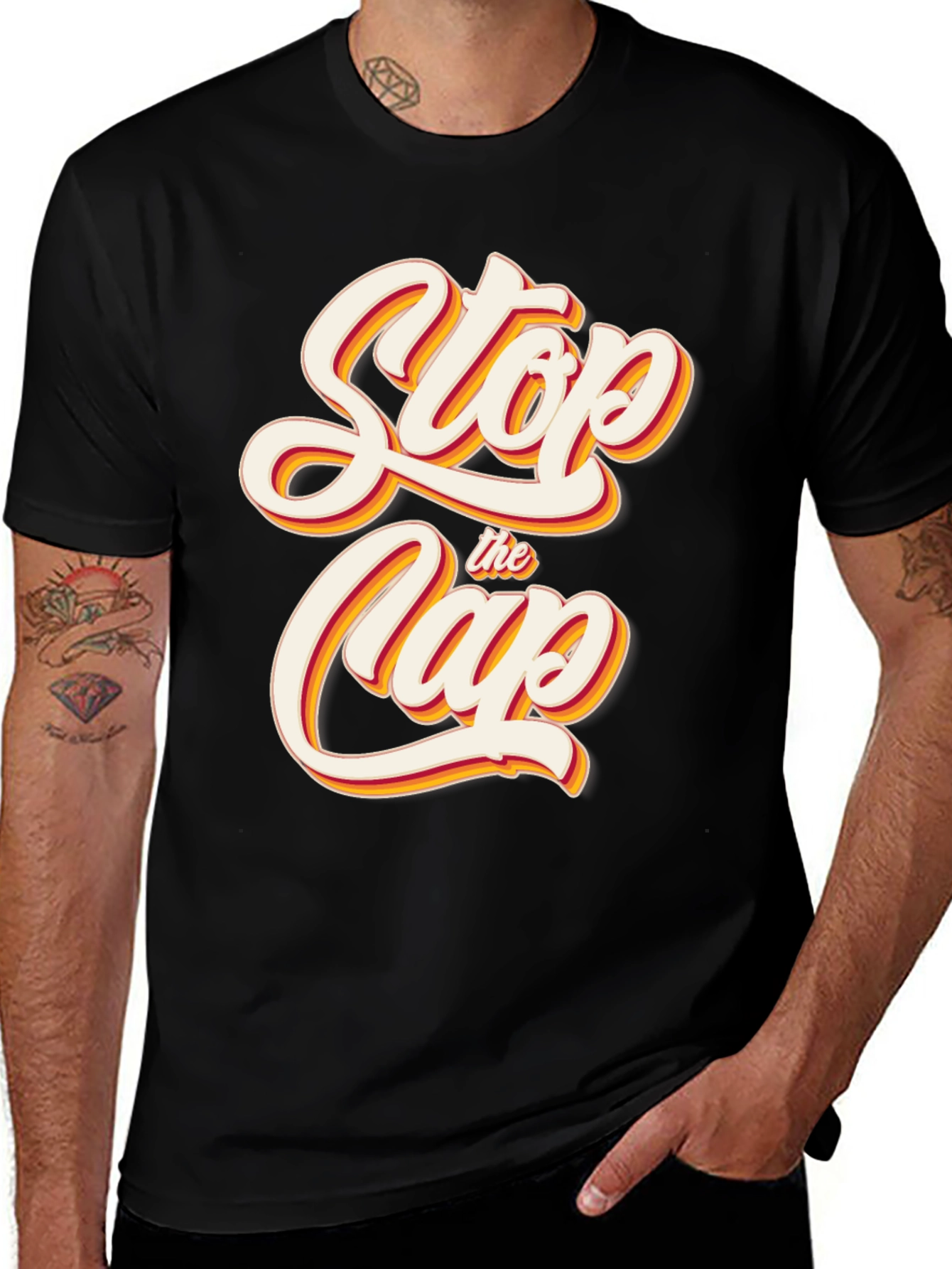 Variant 7 of Stop the Clap Graphic T-Shirt - Retro Style