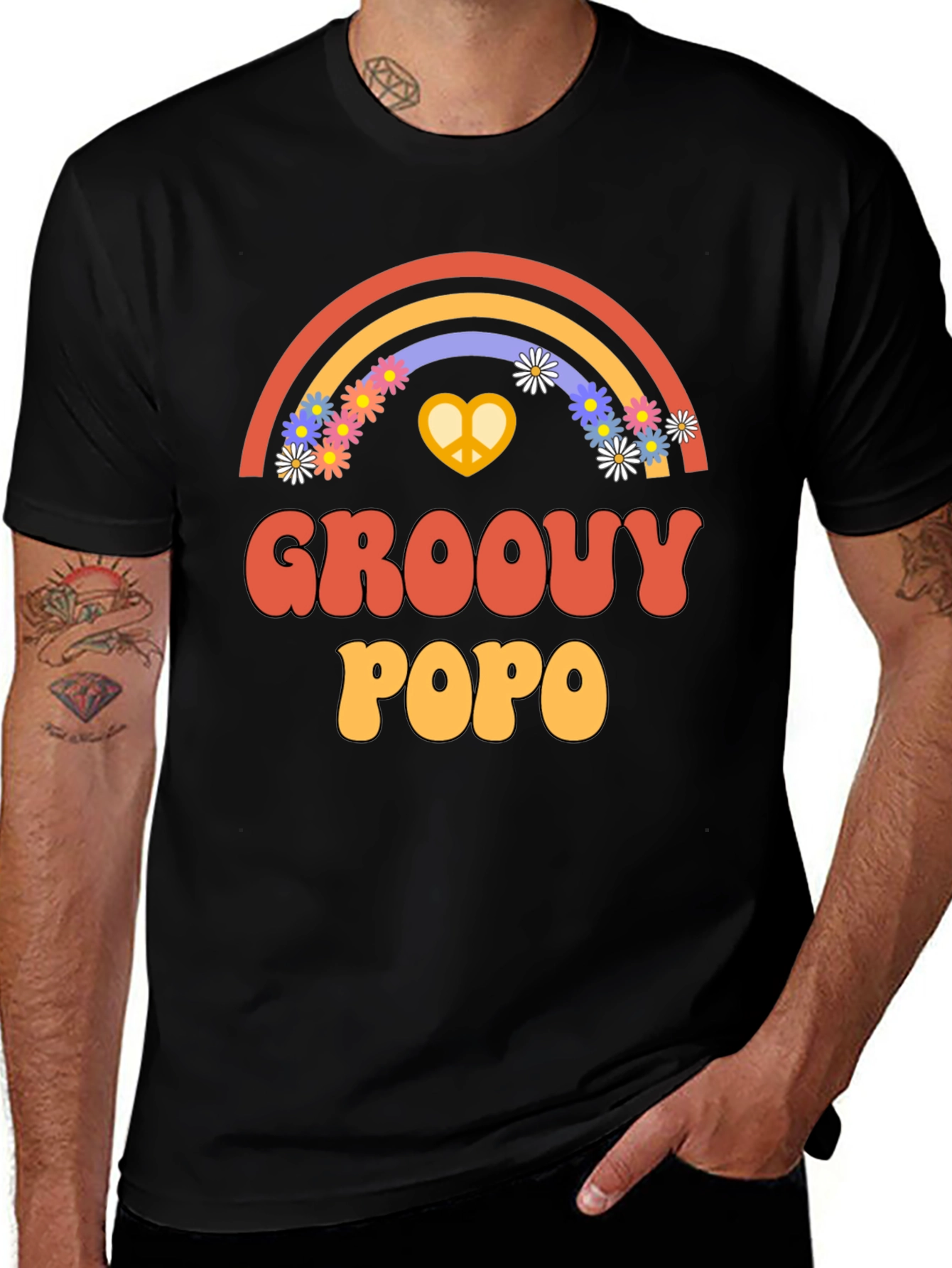 Variant 11 of Groovy Popo Rainbow Graphic Tee