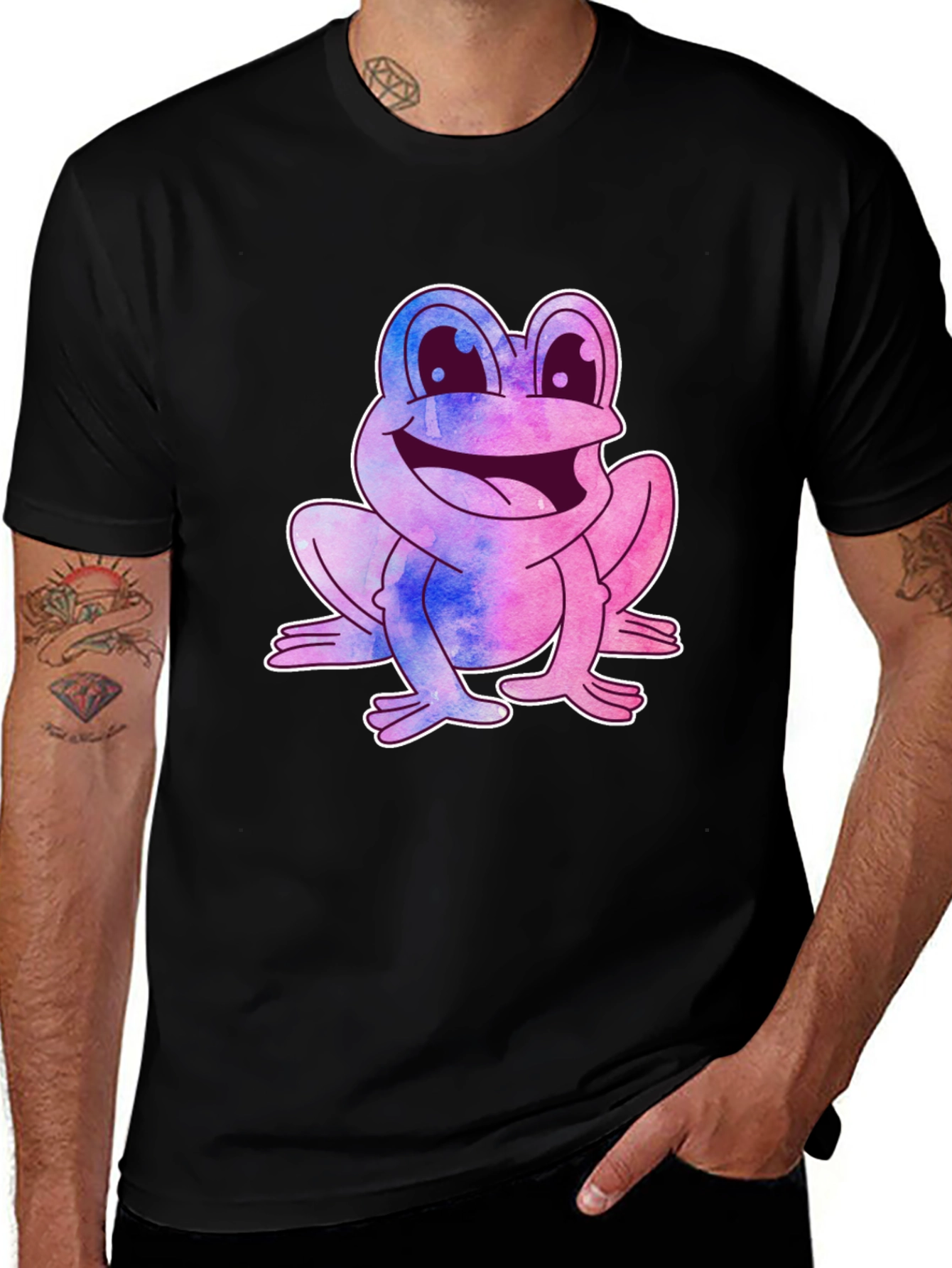 Variant 4 of Watercolor Frog Graphic Tee