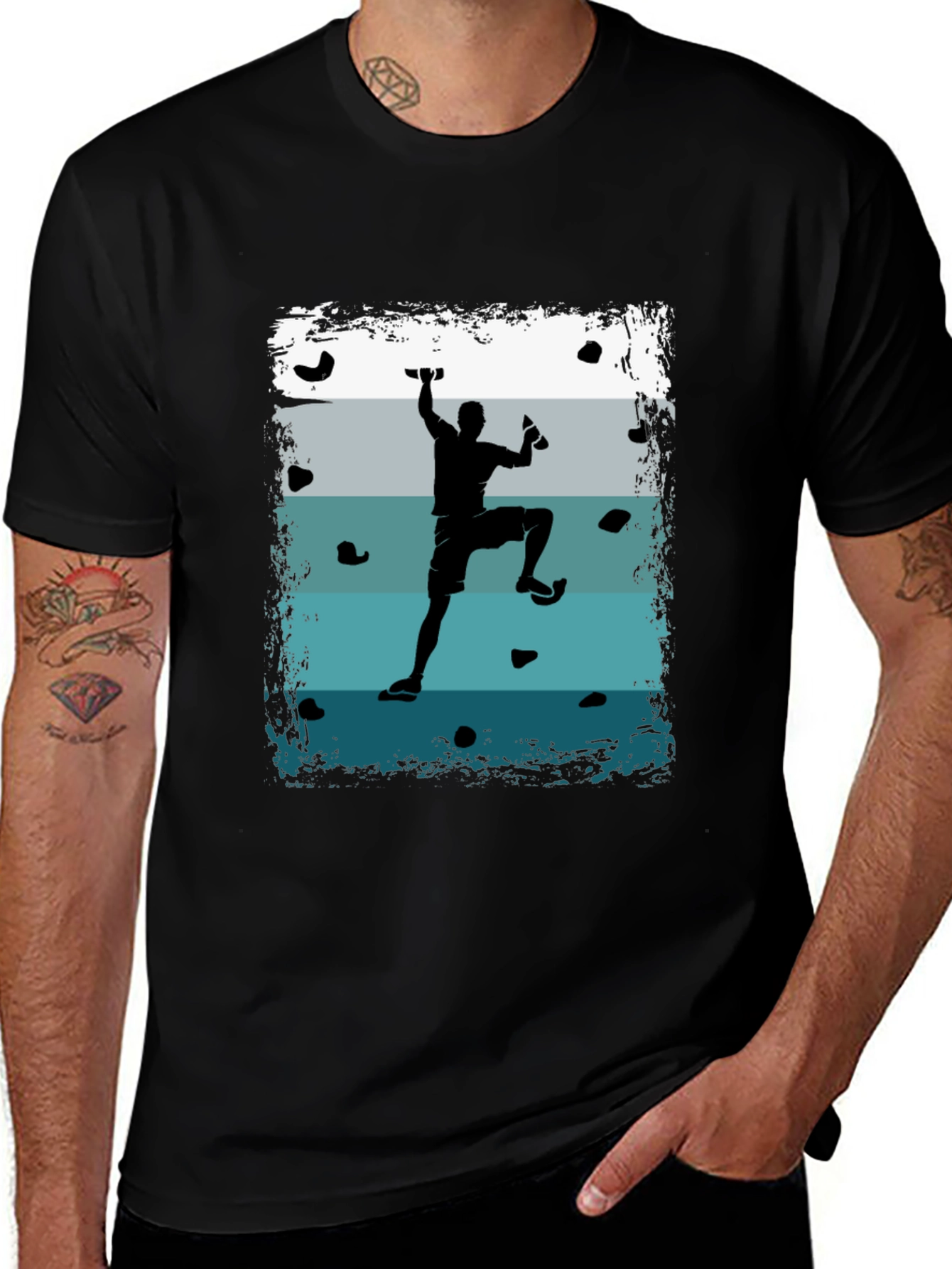 Variant 26 of Climbing Silhouette Graphic Tee