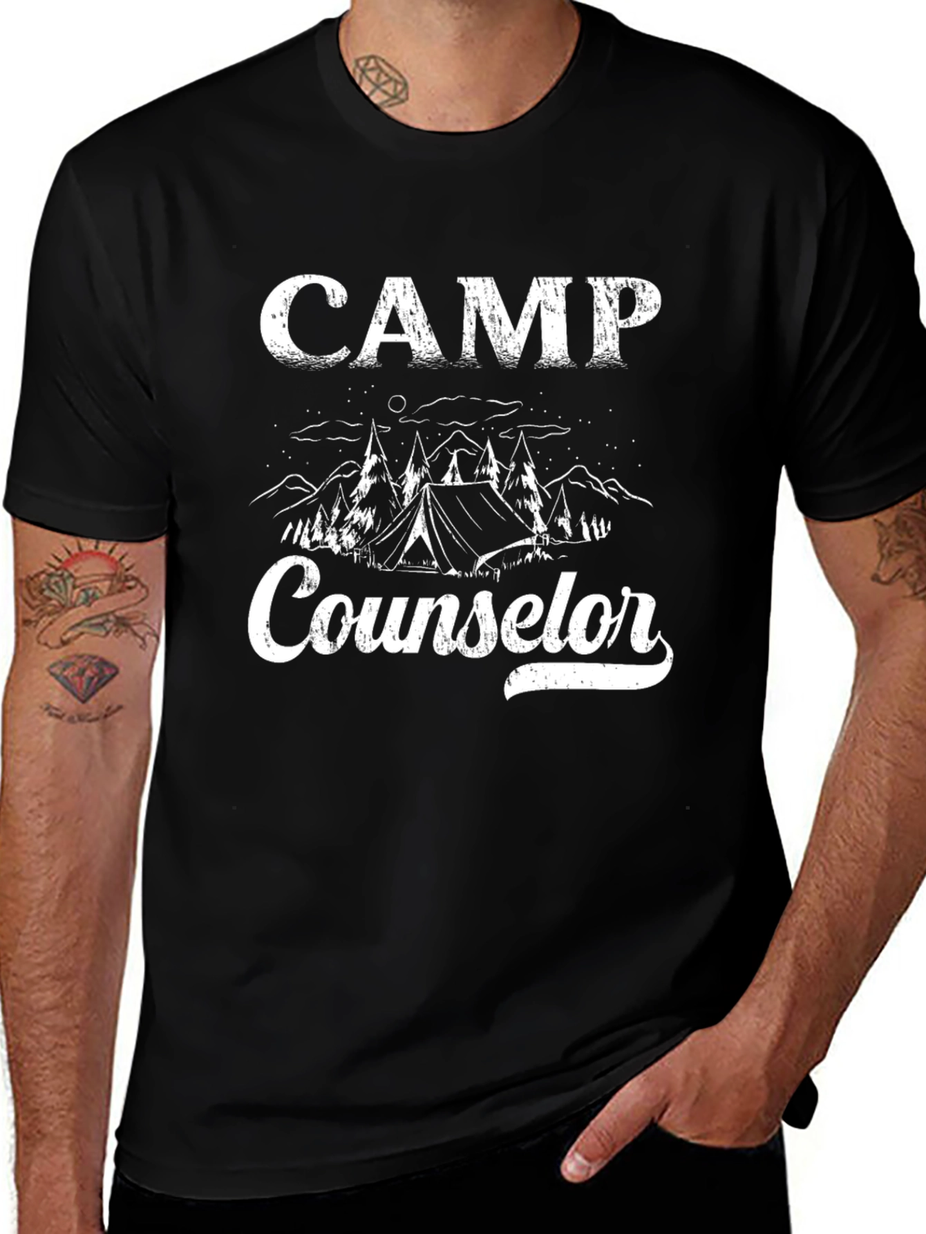 Variant 8 of Camp Counselor Black Graphic T-Shirt
