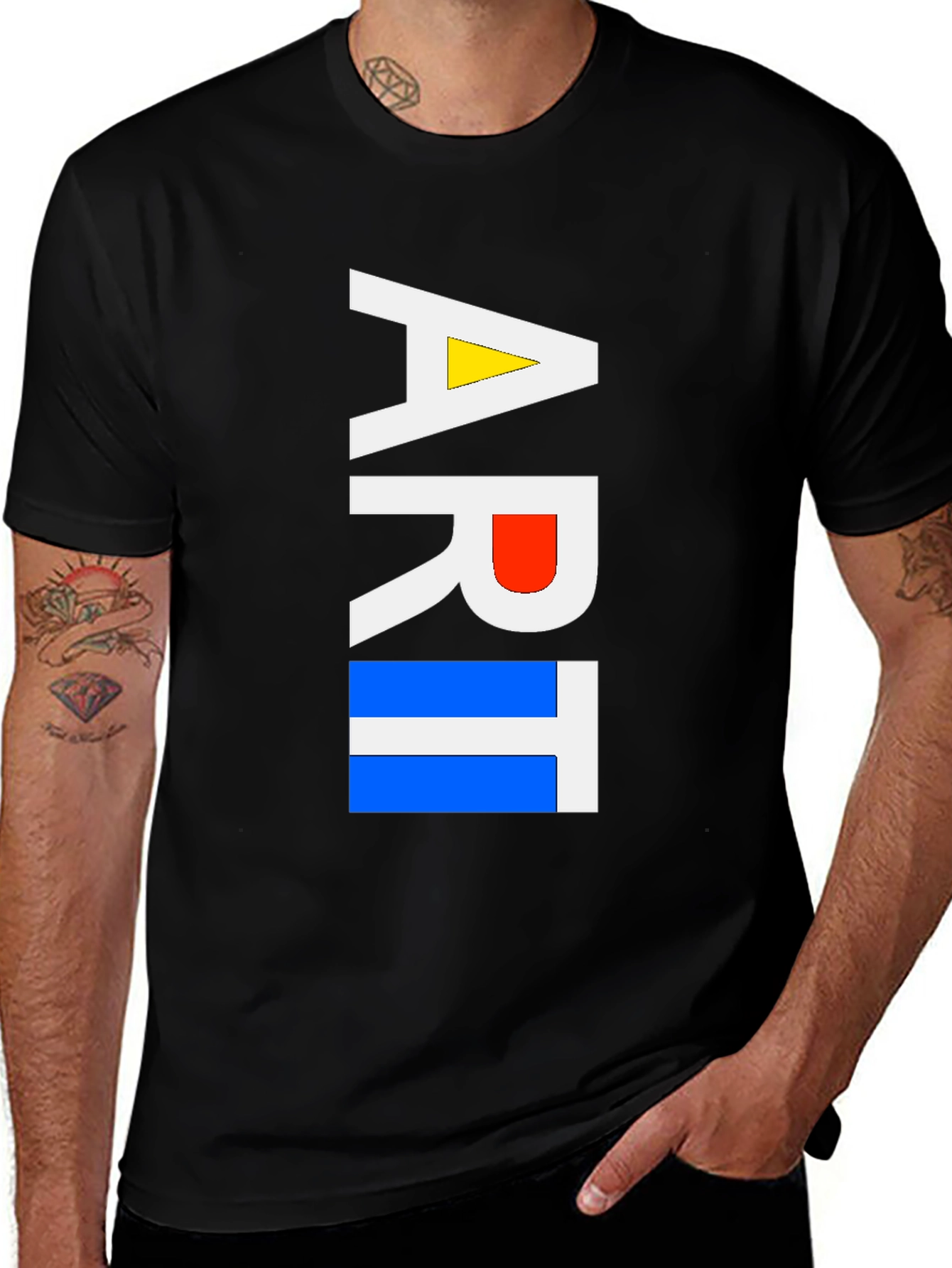 Variant 20 of Modern Art T-Shirt - Geometric Color Block Design