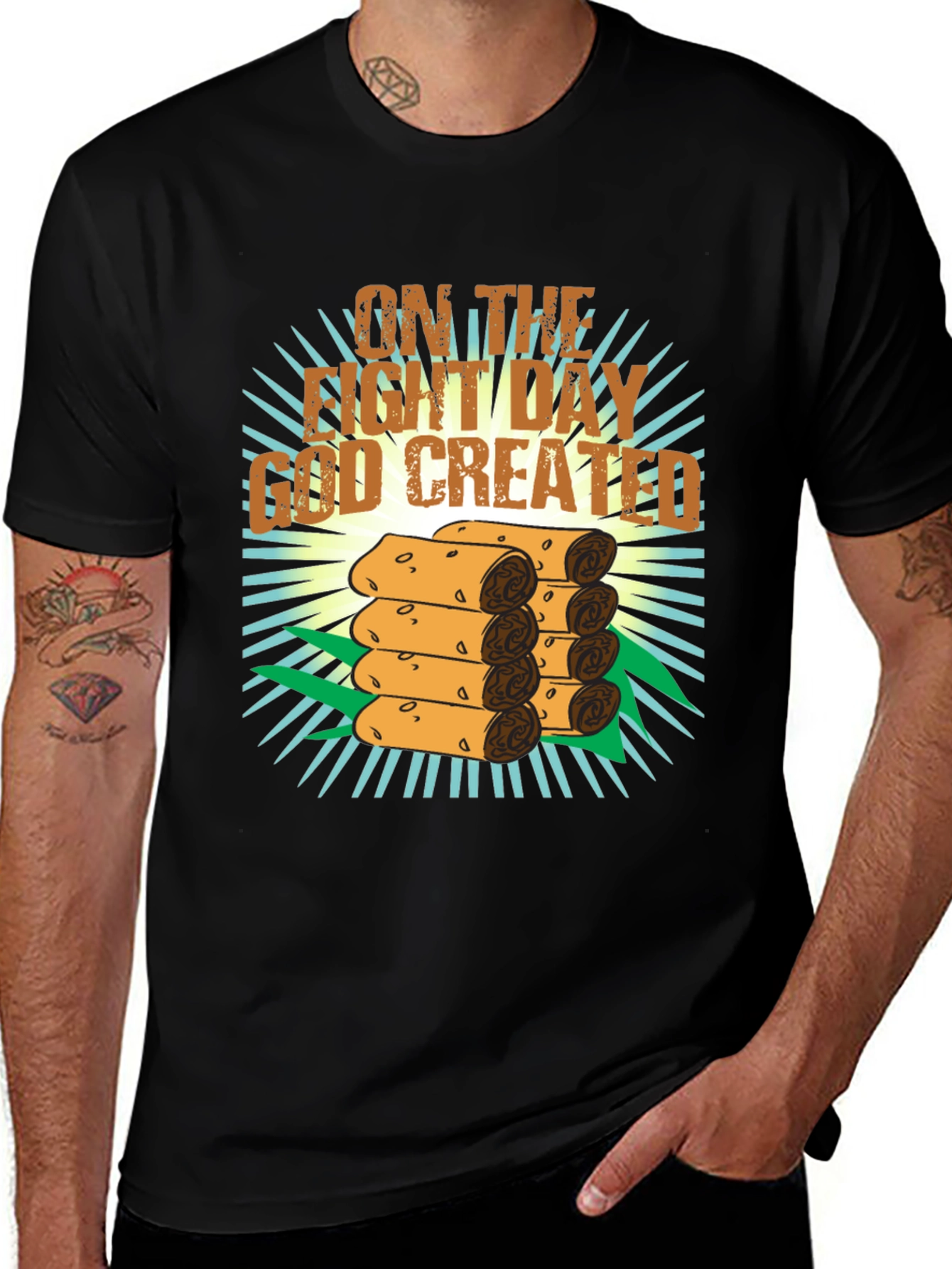 Variant 12 of On the Eighth Day God Created Egg Rolls T-Shirt