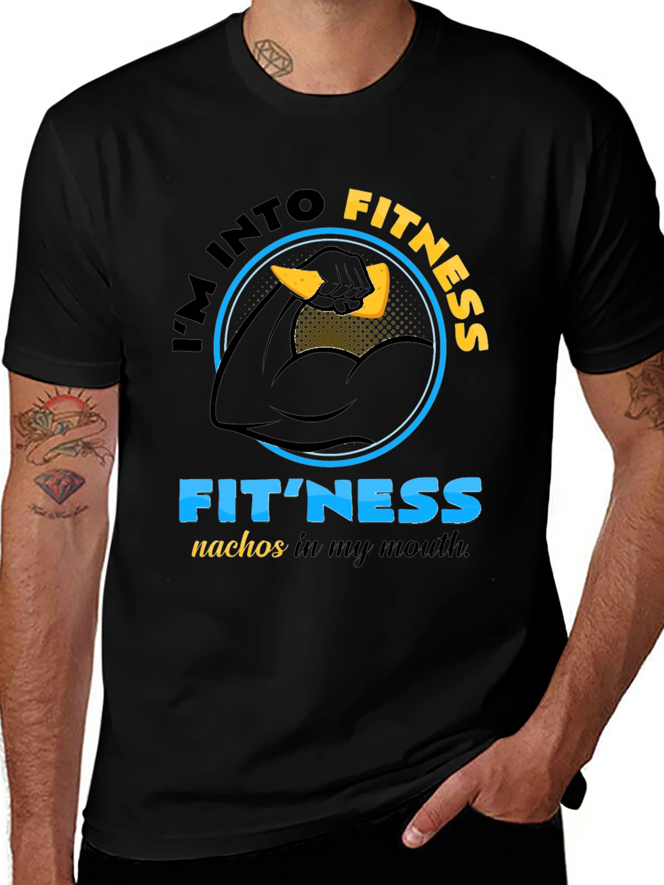 Variant 2 of I'm Into Fitness T-Shirt Funny Gym Nachos Pun Tee