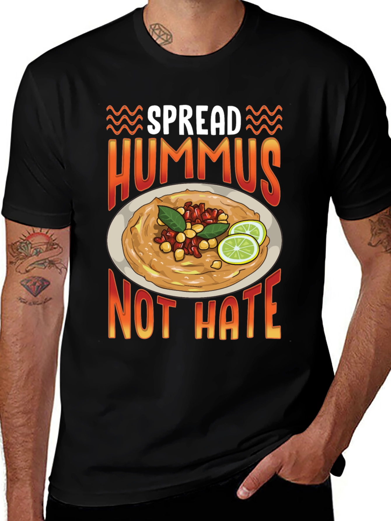 Variant 2 of Spread Hummus Not Hate T-Shirt