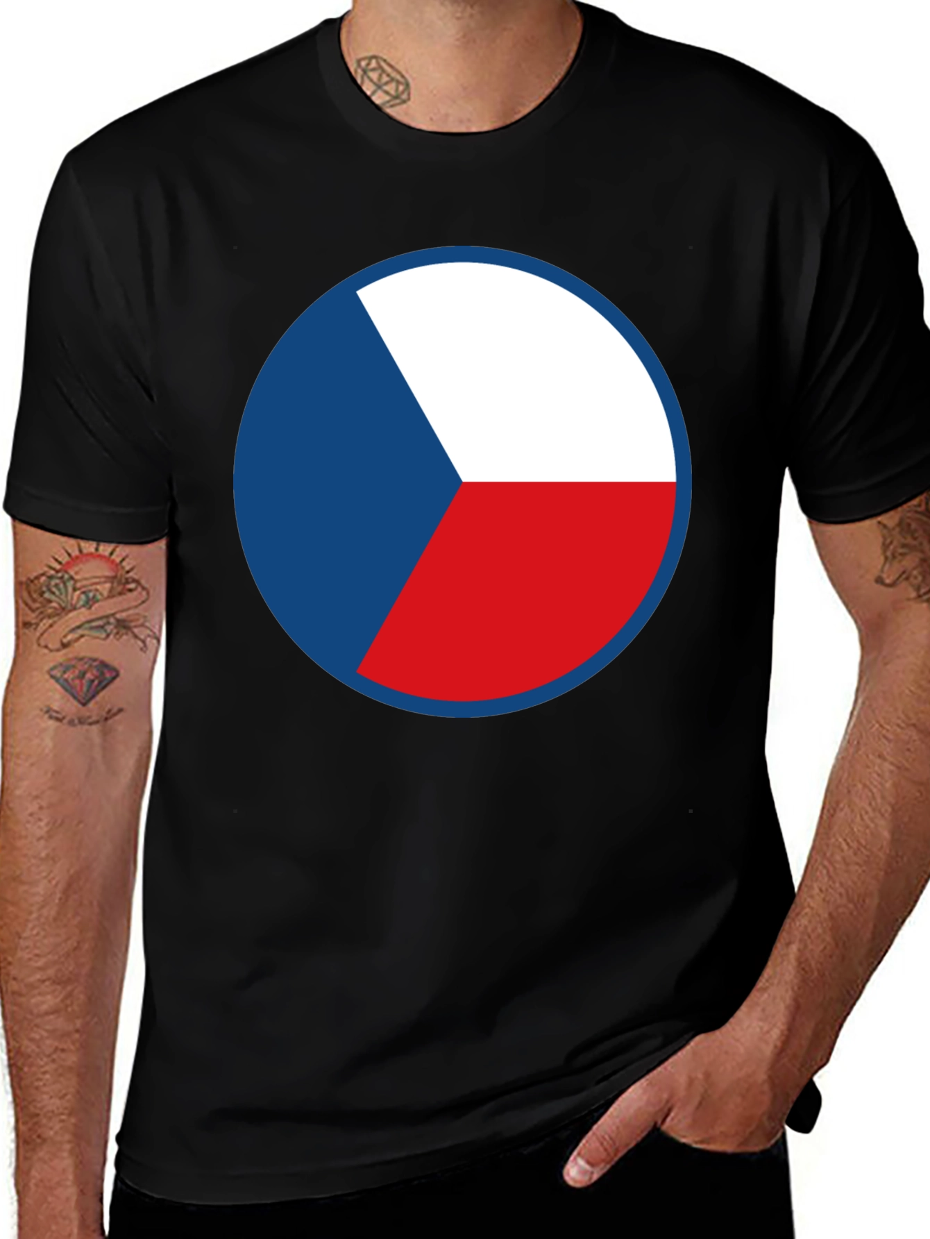 Czech Flag T-Shirt - Roundel Design