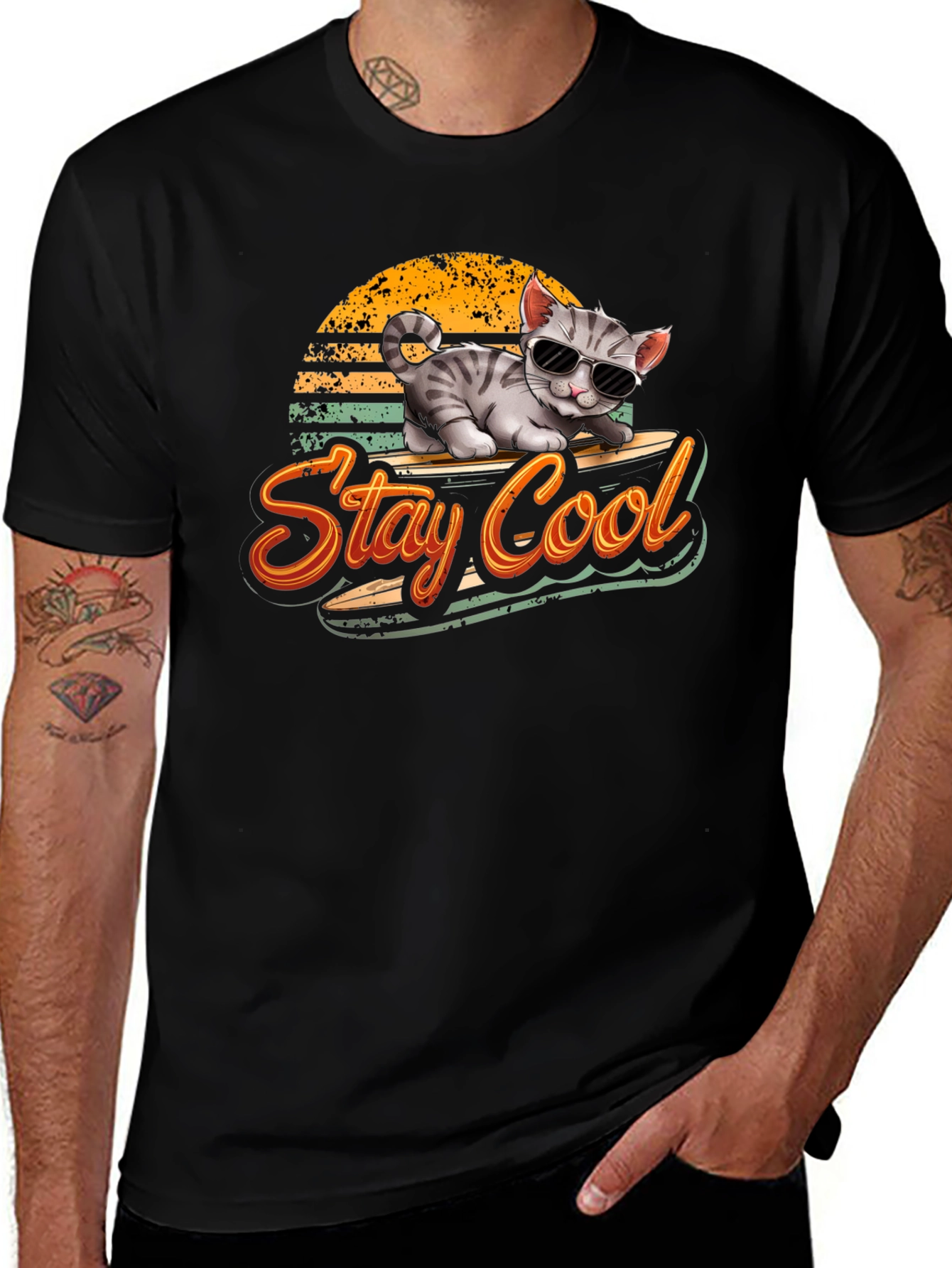 Cool Cat T-Shirt - Stay Cool Design