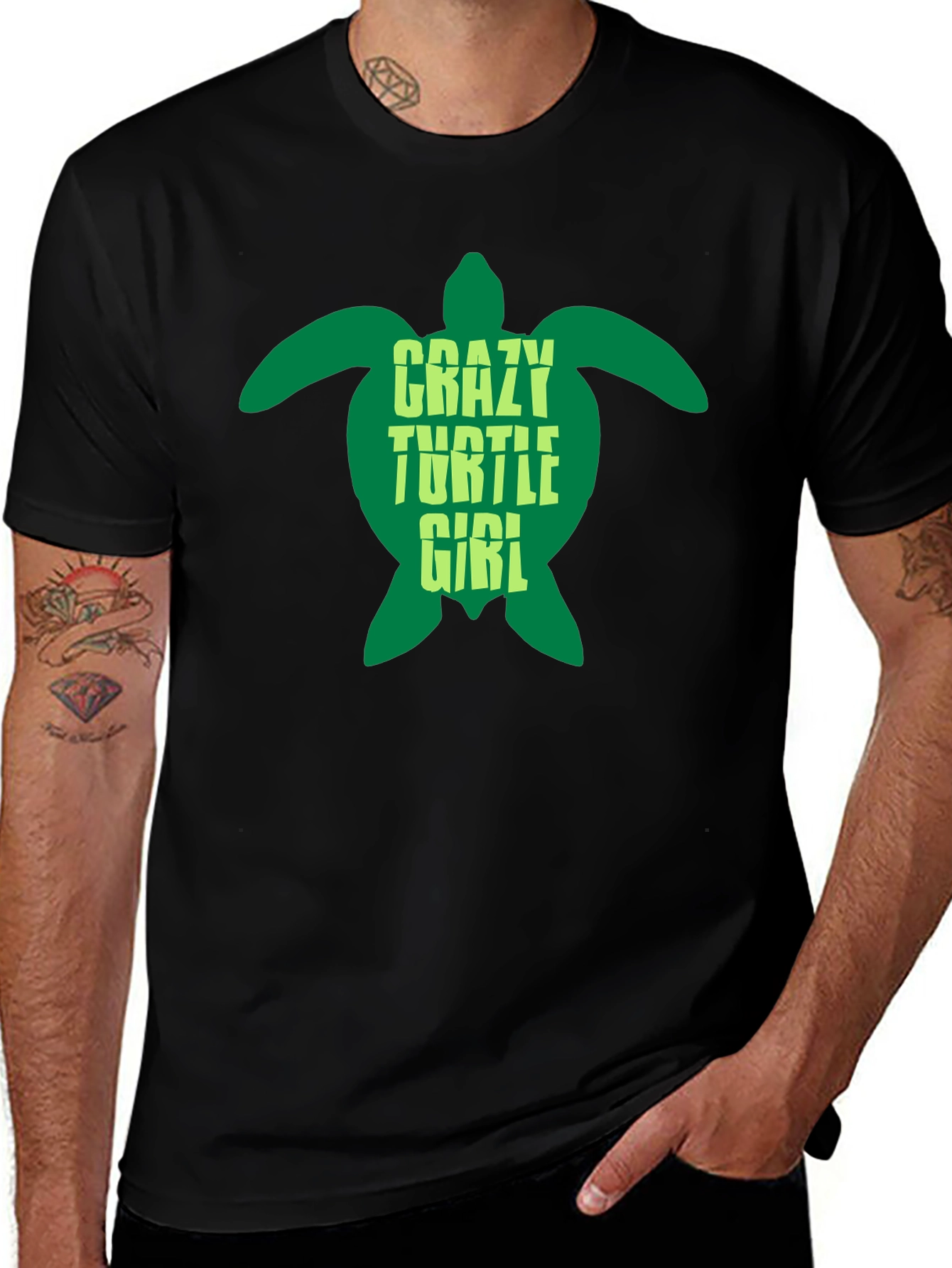 Variant 13 of Crazy Turtle Girl Graphic T-Shirt