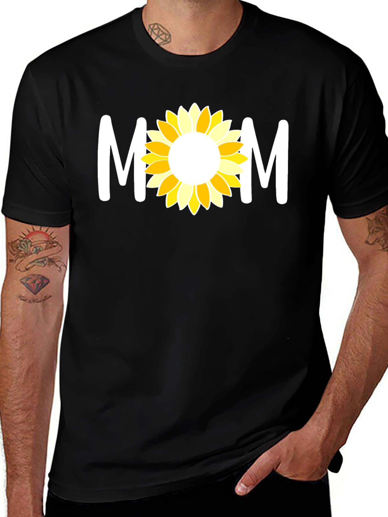 Mom Sunflower Graphic Tee - Cute Mother's Day Gift