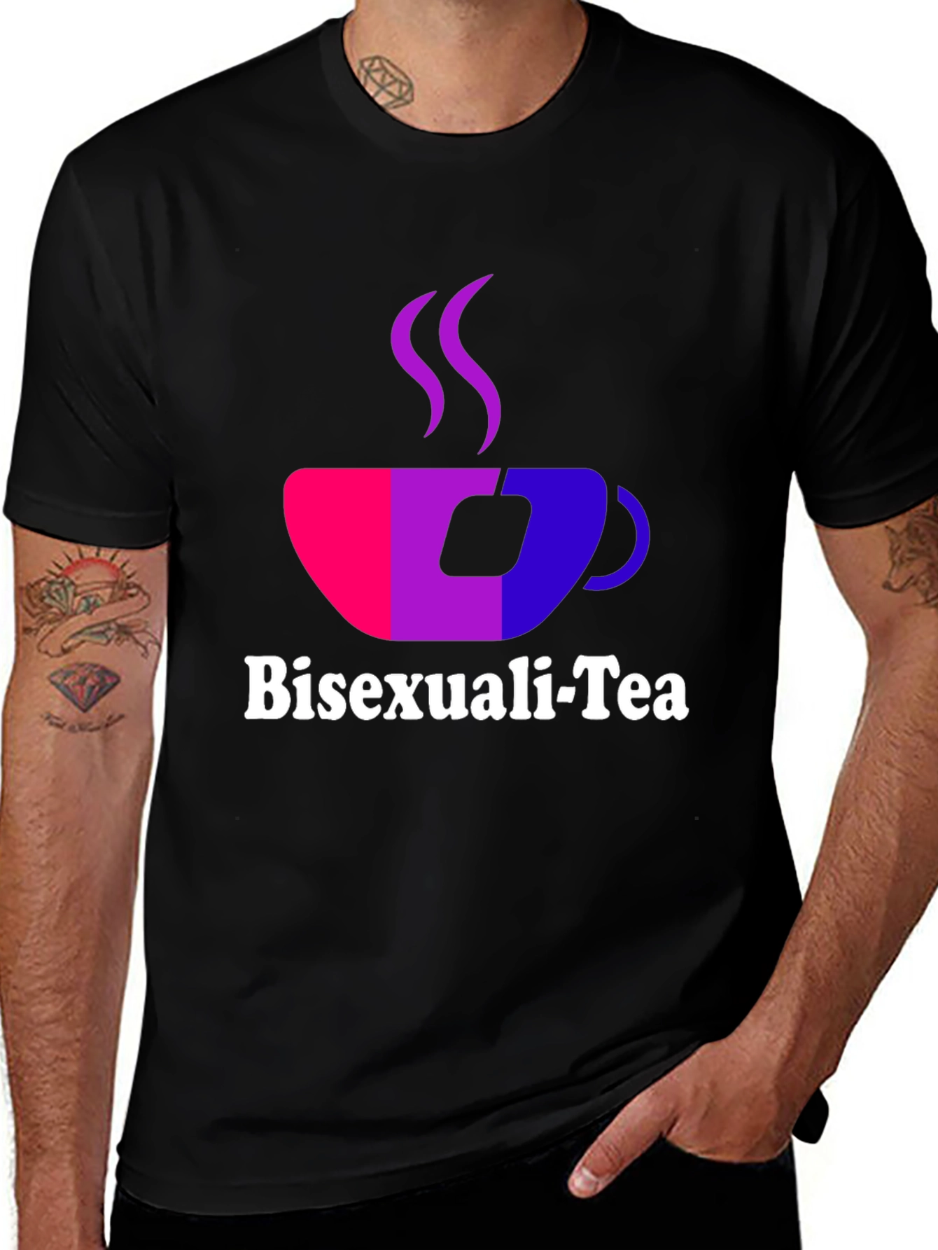 Black Bisexuali-Tea Graphic T-Shirt main image