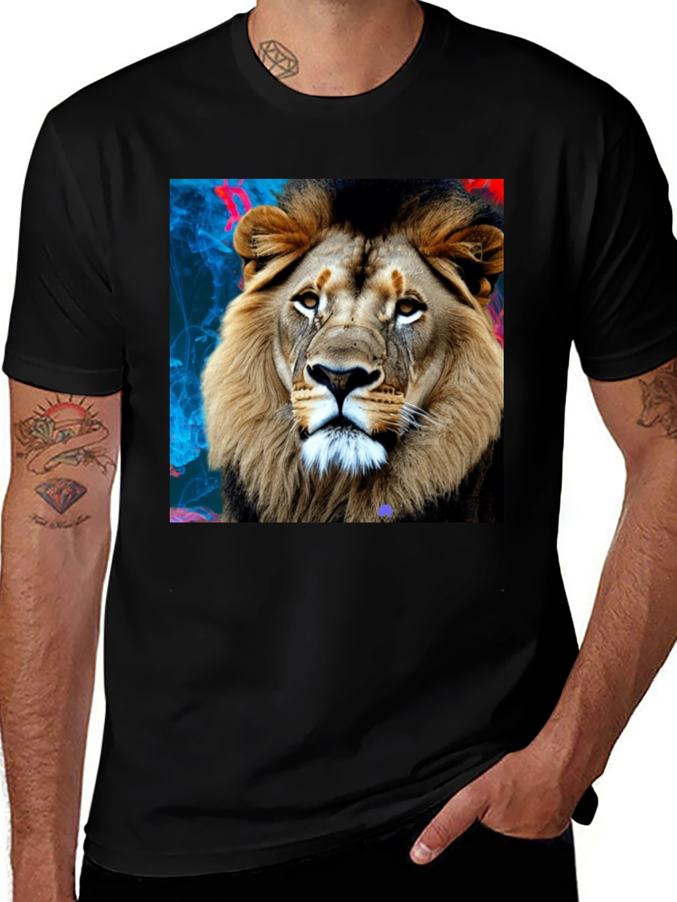 Variant 8 of Lion Graphic T-Shirt - Bold Animal Print Tee
