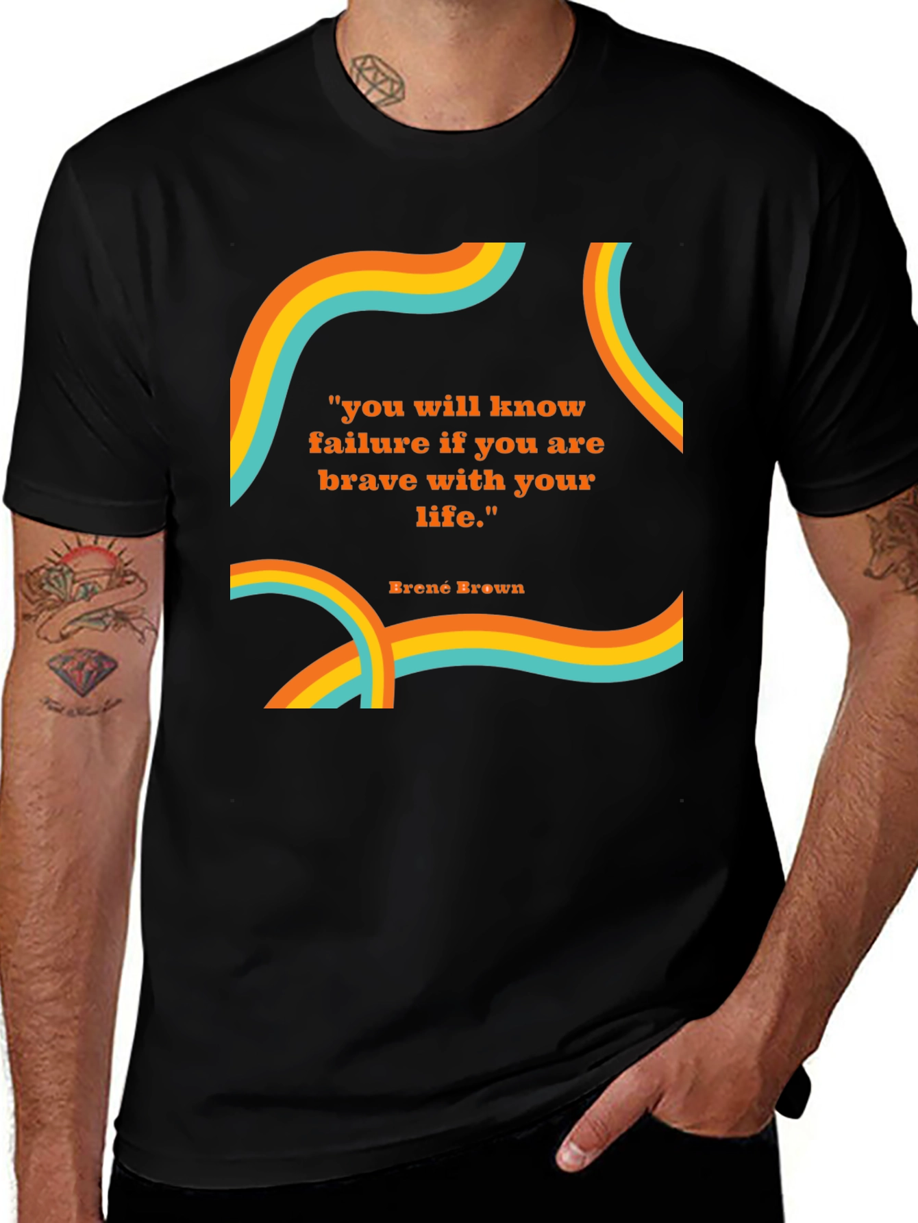 Variant 4 of Retro Inspirational T-Shirt - Brené Brown Quote