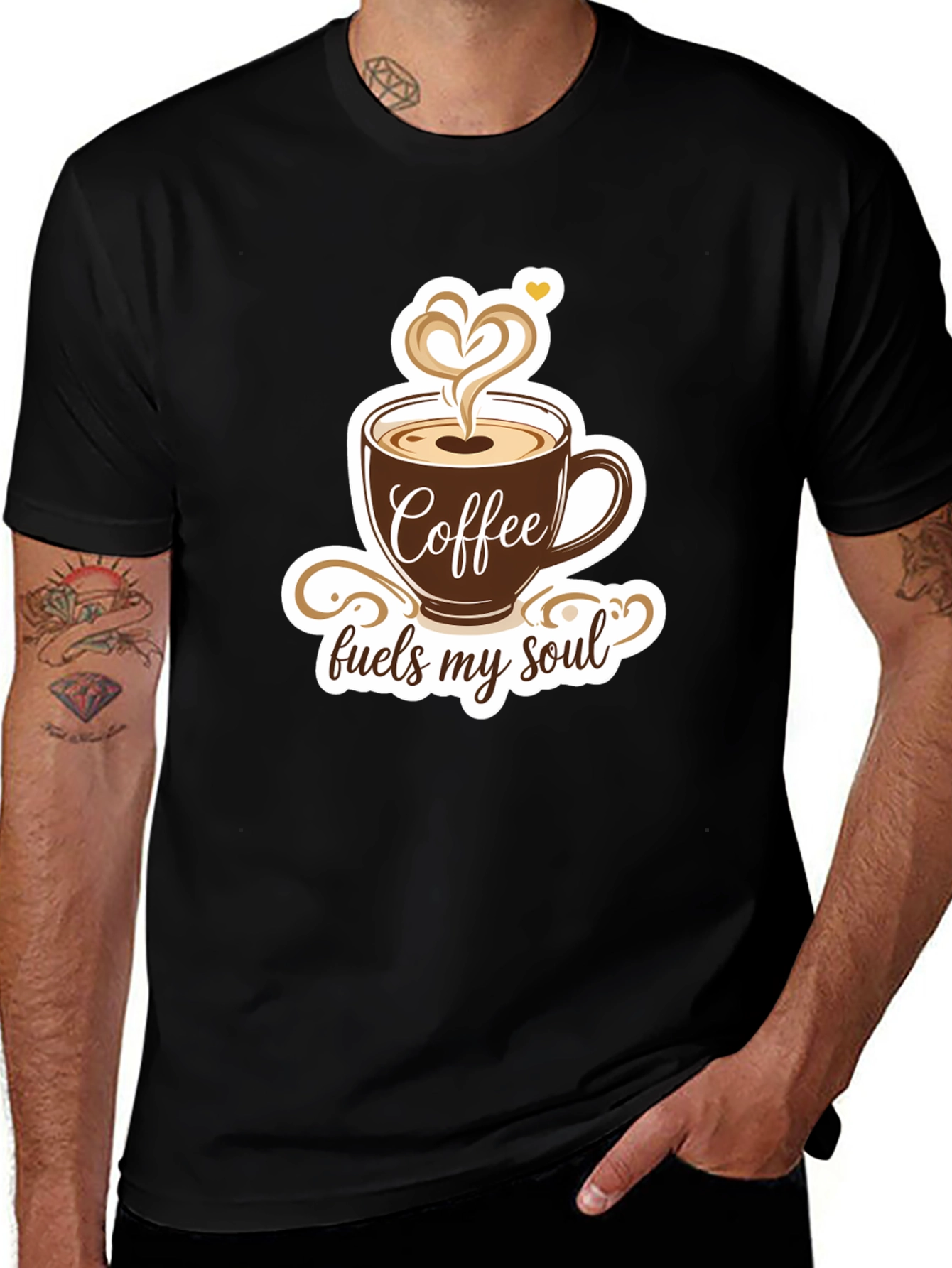 Black Coffee Fuels My Soul Graphic T-Shirt main image