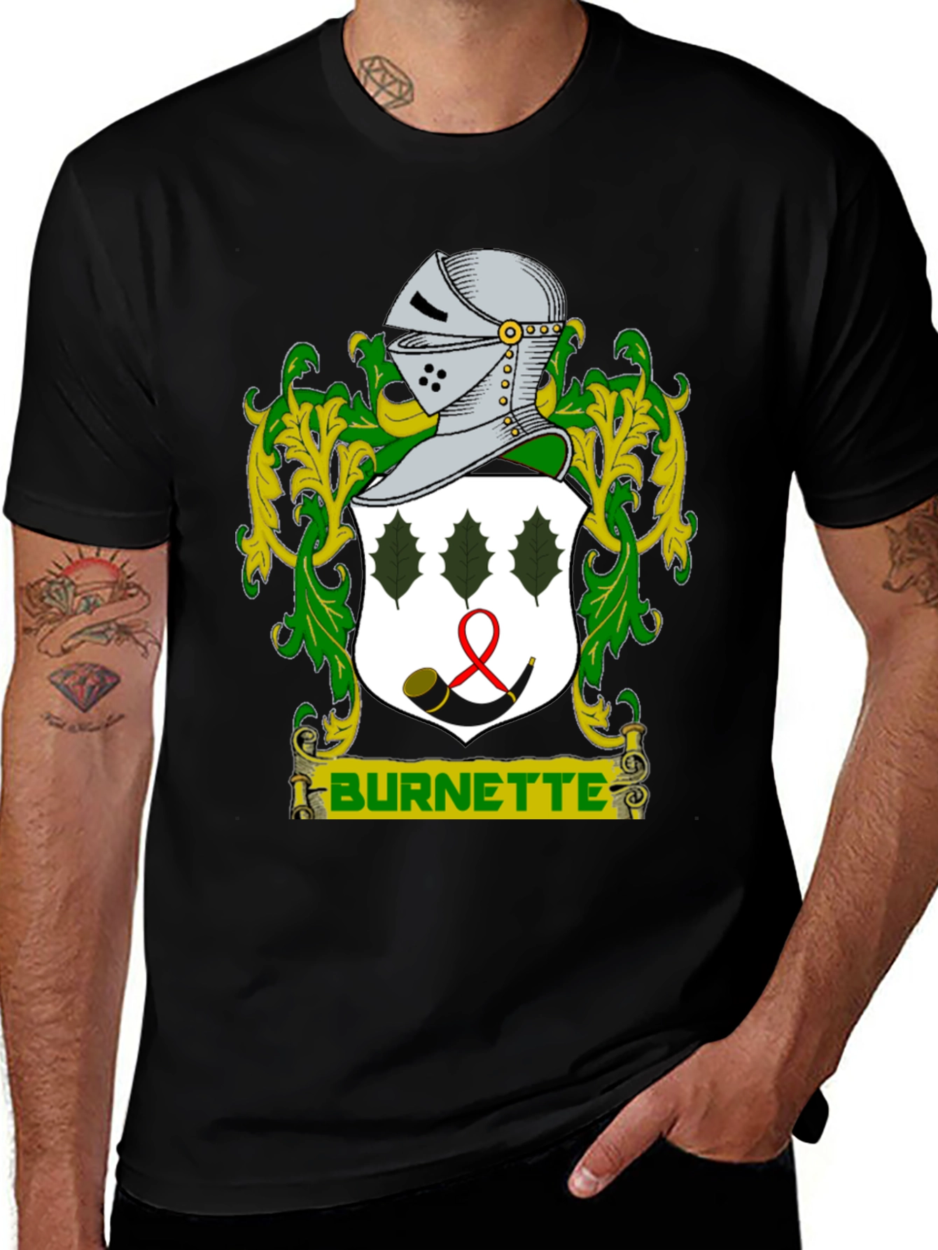Burnette Family Crest T-Shirt - Heritage Pride